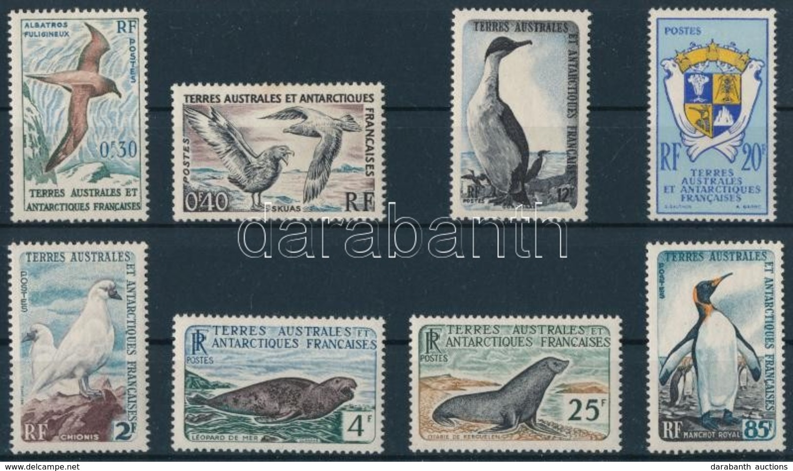 ** 1959 - 1960 Antarktisz állatai 2 Sor: Mi 14-17 + Mi 19-22 - Sonstige & Ohne Zuordnung