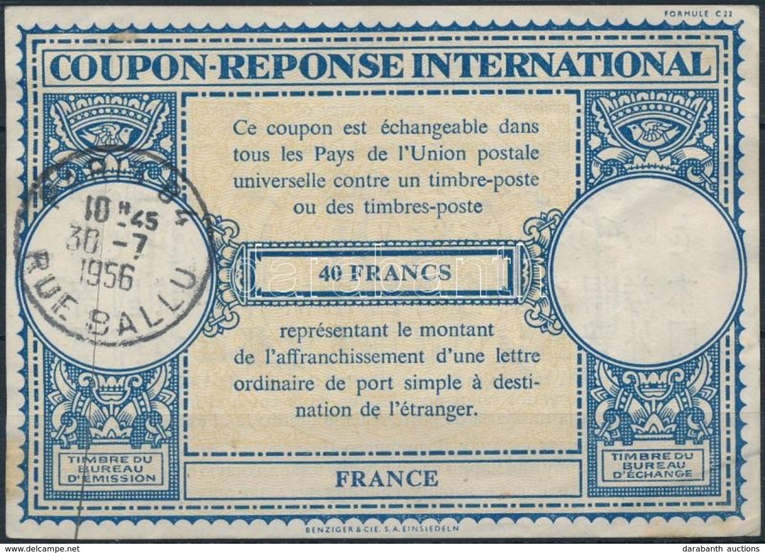 1956 Nemzetközi Válaszkupon - Autres & Non Classés