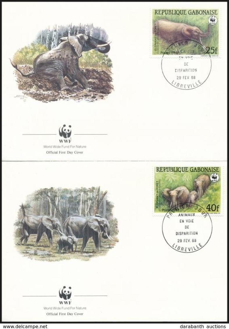 1988 WWF: Erdei Elefánt Sor 4 Db FDC-n Mi 1009-1012 - Altri & Non Classificati
