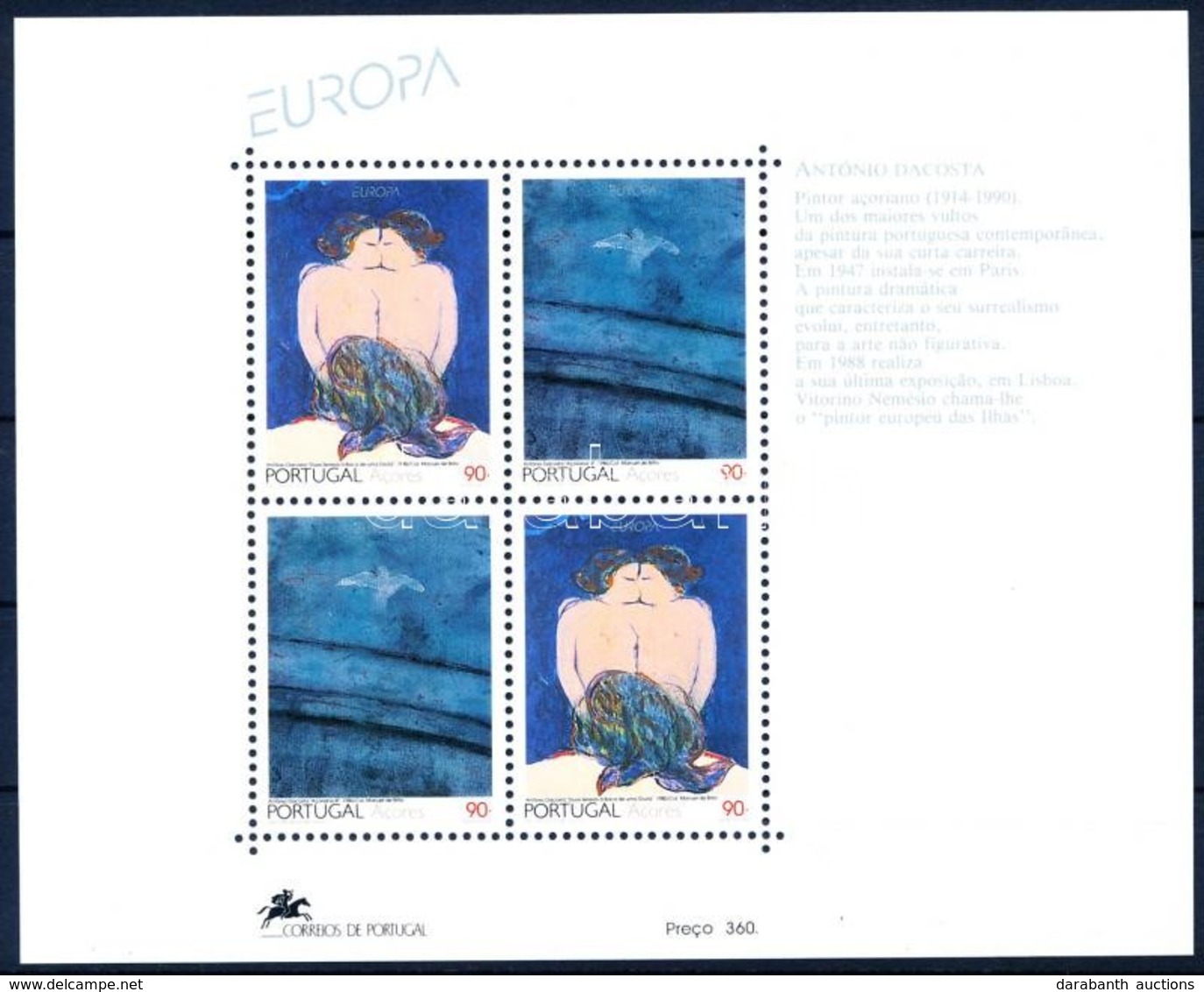 ** 1993 Europa CEPT: Kortárs M?vészet Blokk Mi 13 - Sonstige & Ohne Zuordnung