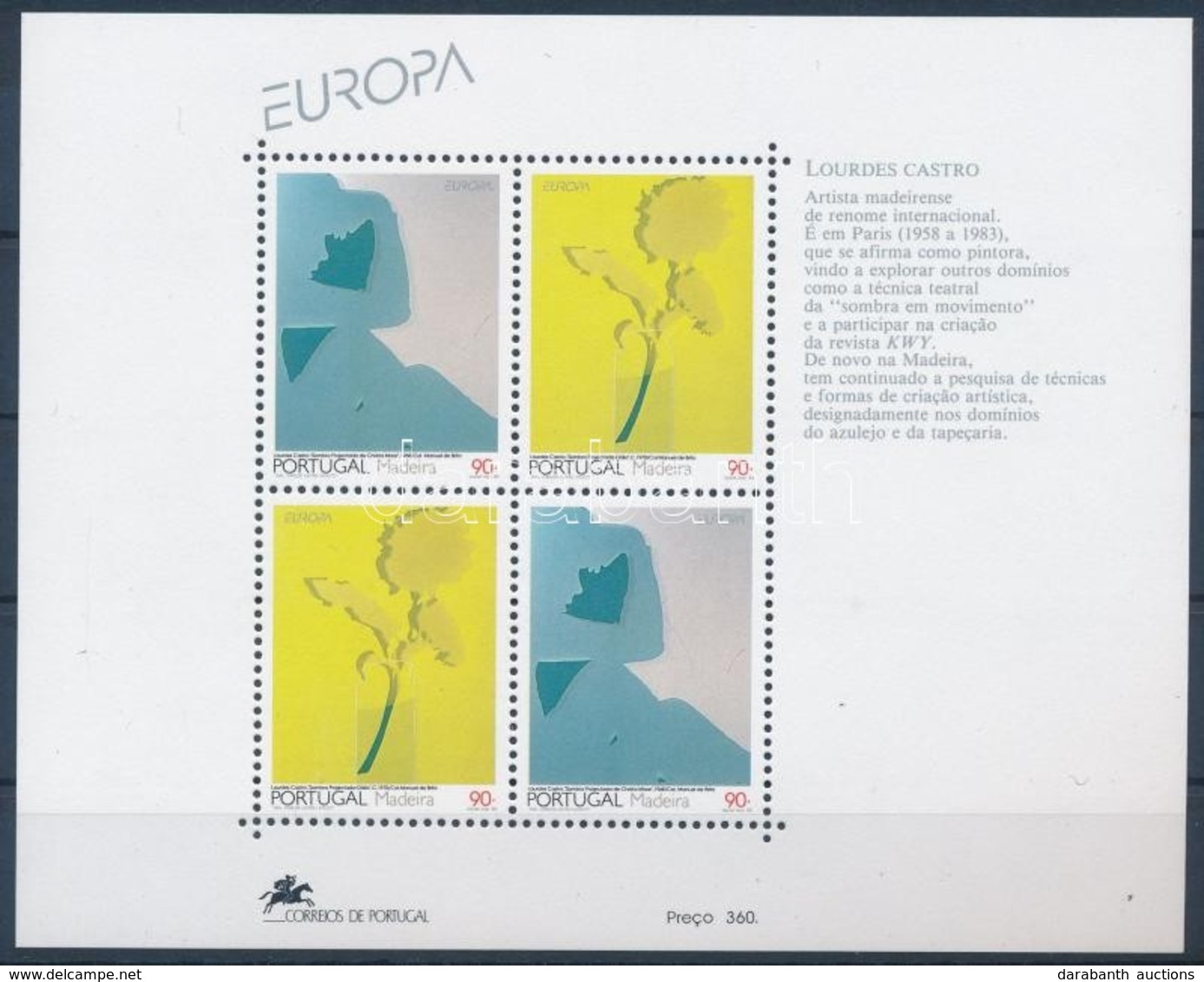 ** 1993 Europa CEPT, Kortárs M?vészet Blokk Mi 13 - Sonstige & Ohne Zuordnung