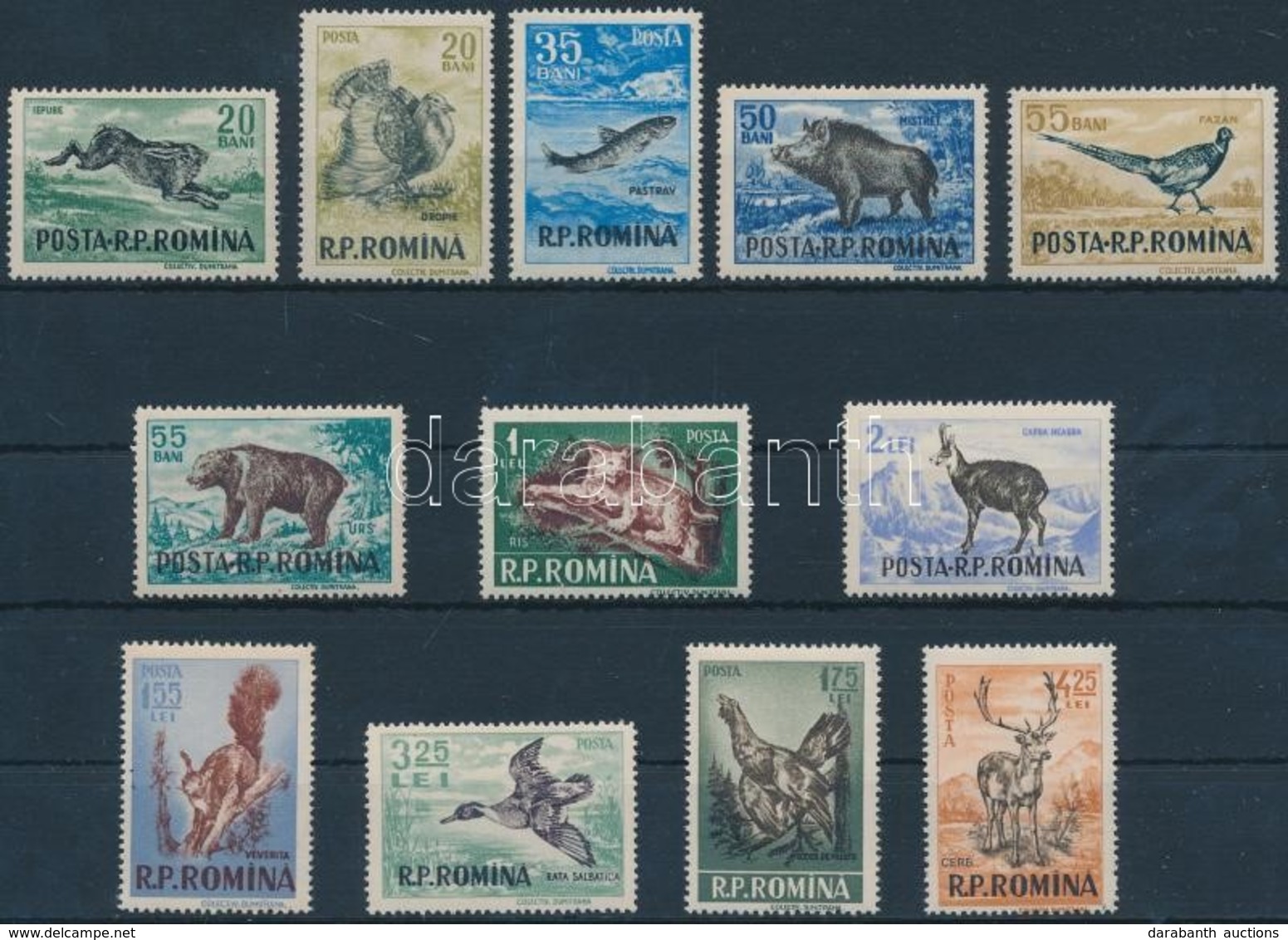 ** 1956 Vadászható állatok Sor Mi 1565-1576 - Sonstige & Ohne Zuordnung
