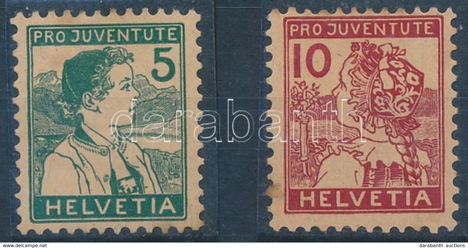 * 1915 Pro Juventute Sor Mi 128-129 - Other & Unclassified