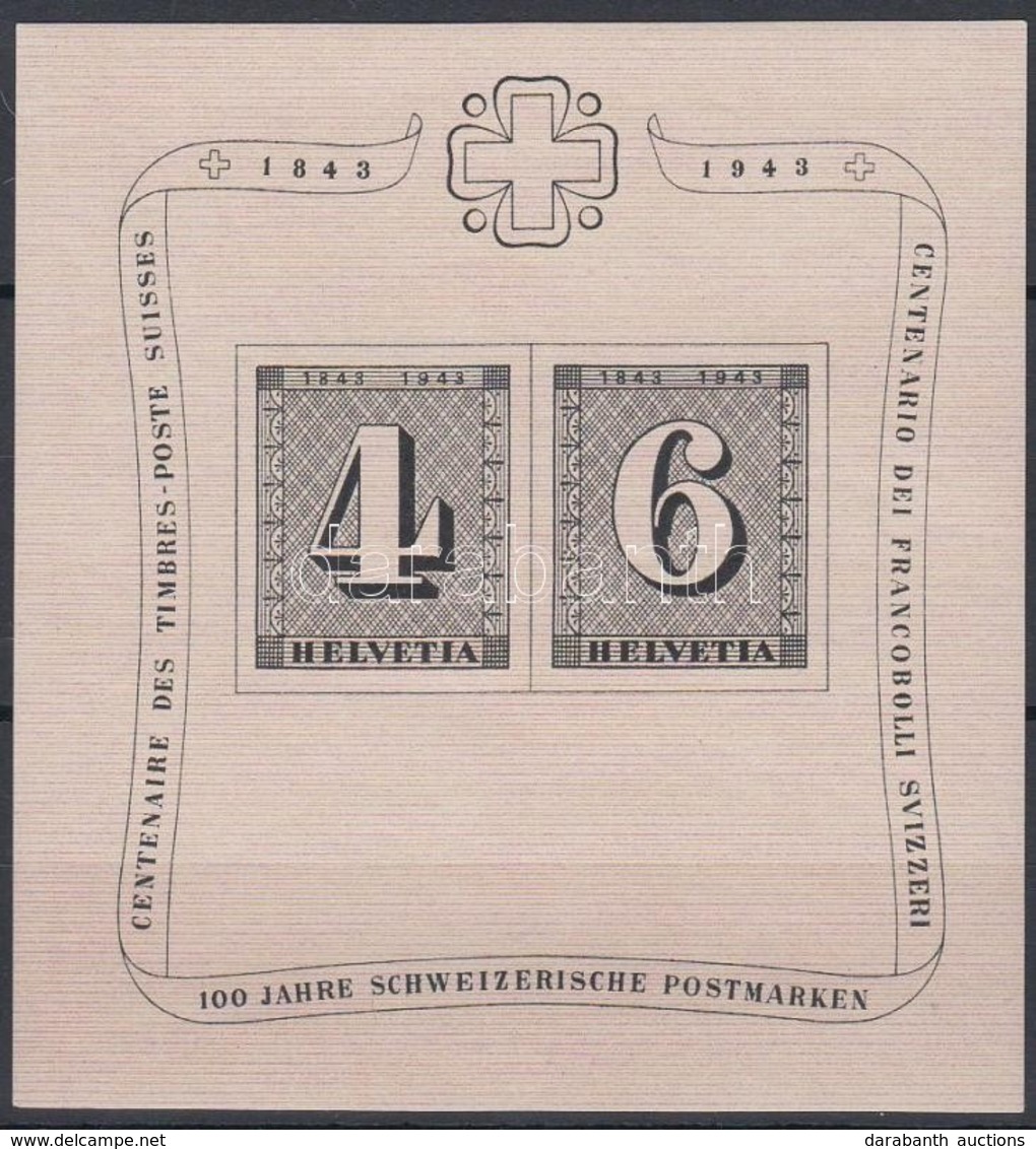 ** 1943 100 éves A Bélyeg Blokk Mi 8 - Sonstige & Ohne Zuordnung