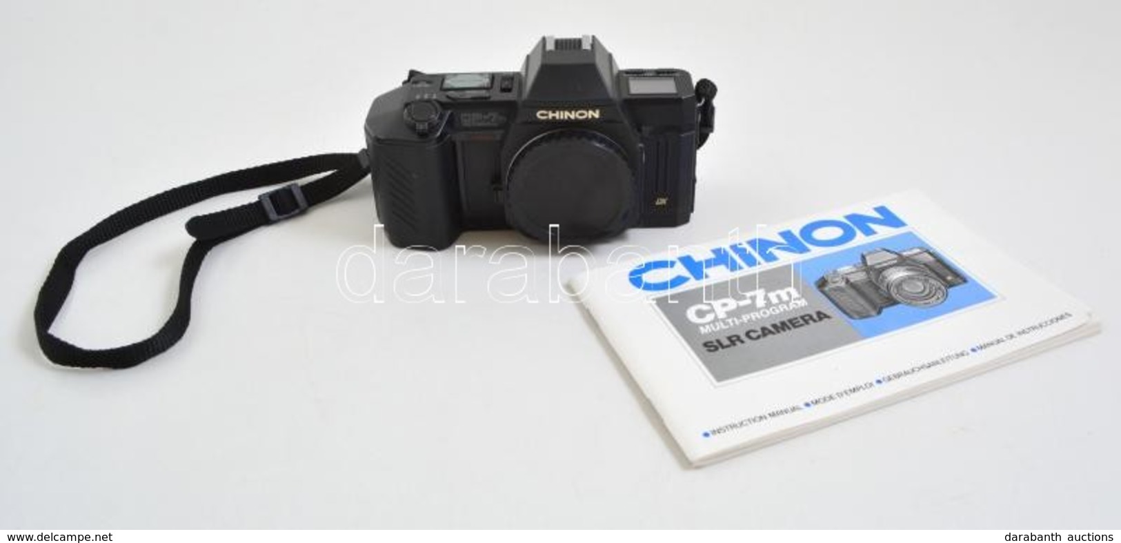 1986 Chinon CP-7m Multi-Program Filmes SLR Fényképez?gép, Objektív Nélkül, 4 Db Ceruzaelemmel, Eredeti Leírásával,m?ködi - Cameras