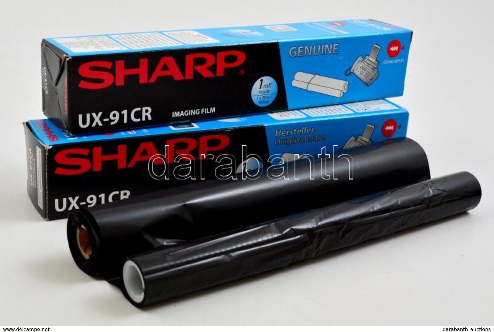 Sharp UX-91CR Fax Fest?szalag, 2 Db, Eredeti Bontatlan Csomagolásában, H: 22 Cm + UX-A450 Papírba Csomagolva - Other & Unclassified