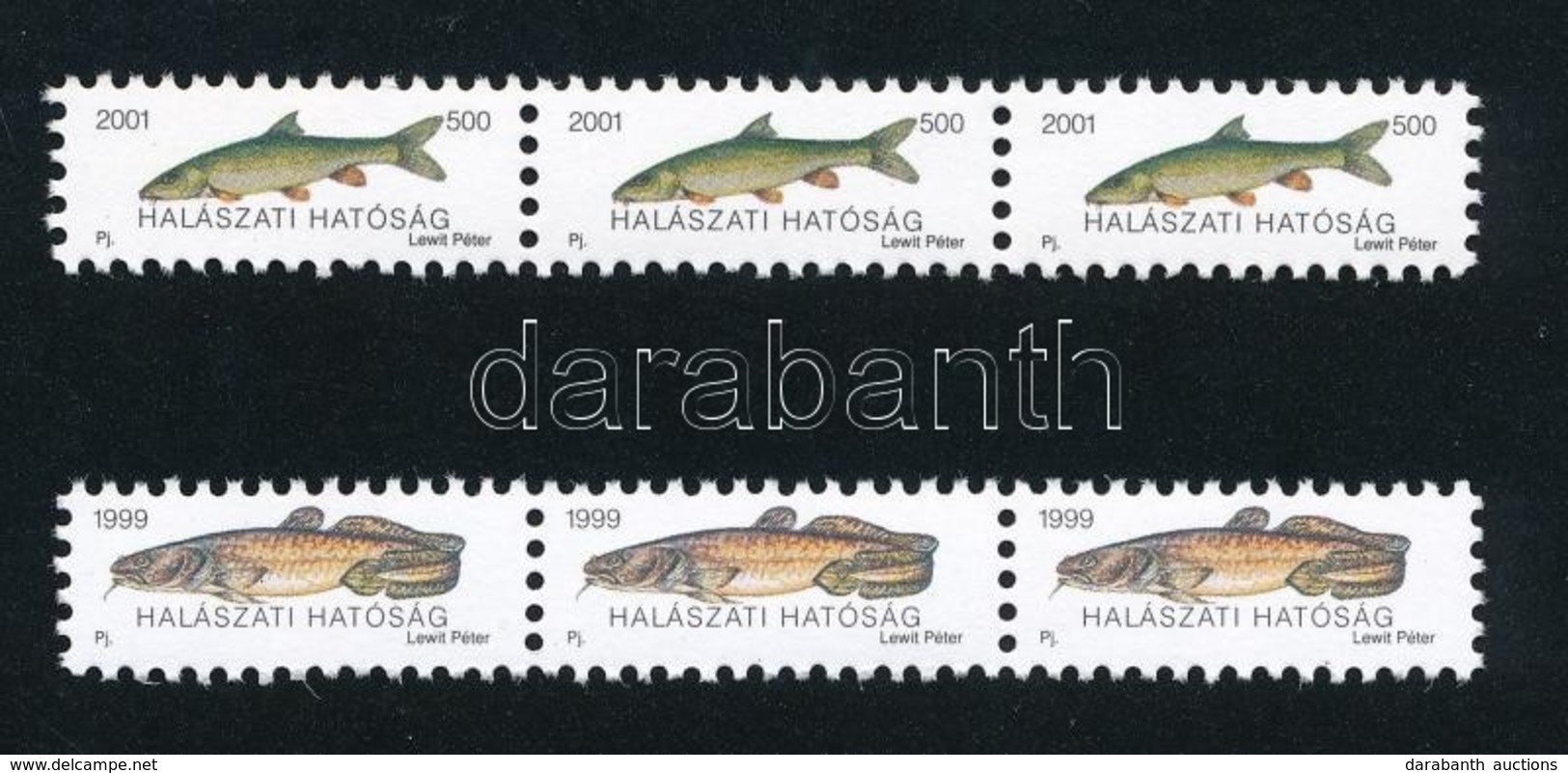 1999, 2001 Halászati Hatóság Illetékbélyeg Két Hármascsík - Non Classificati