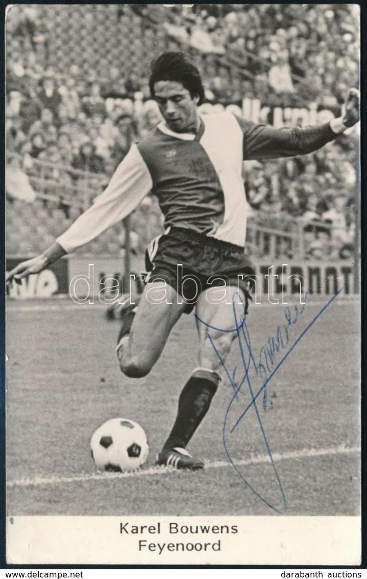 Karel Bouwens Feyenoord Játékos Labdarúgó Saját Kézzel Aláírt Fényképe / Autograph Signed Photo Of Football Player. - Sonstige & Ohne Zuordnung