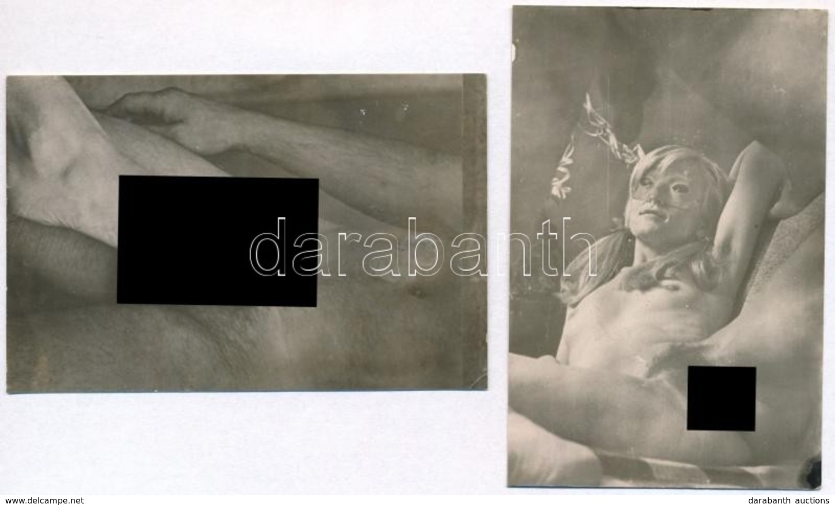Cca 1950-1960 2 Db Pornográf Fotó, 7×10,5 Cm - Sonstige & Ohne Zuordnung