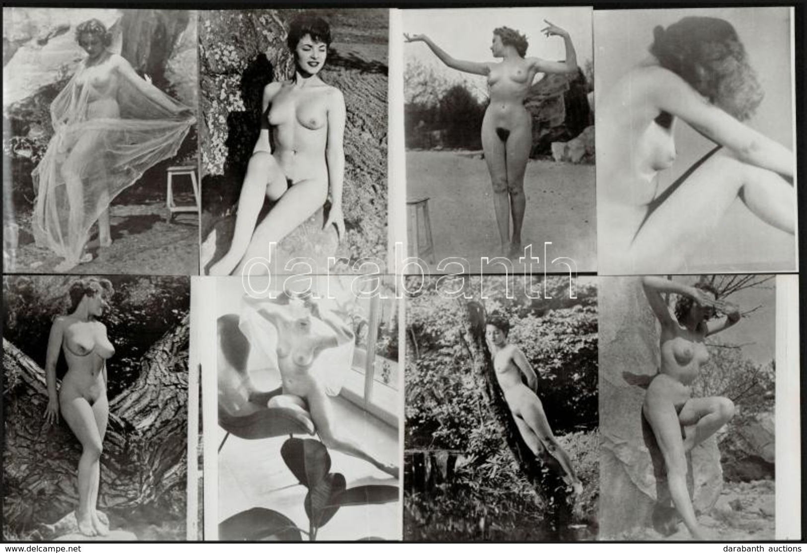 Cca 1960 12 Db Erotikus Fotó Korabeli Nagyítása, 12x9 Cm - Sonstige & Ohne Zuordnung