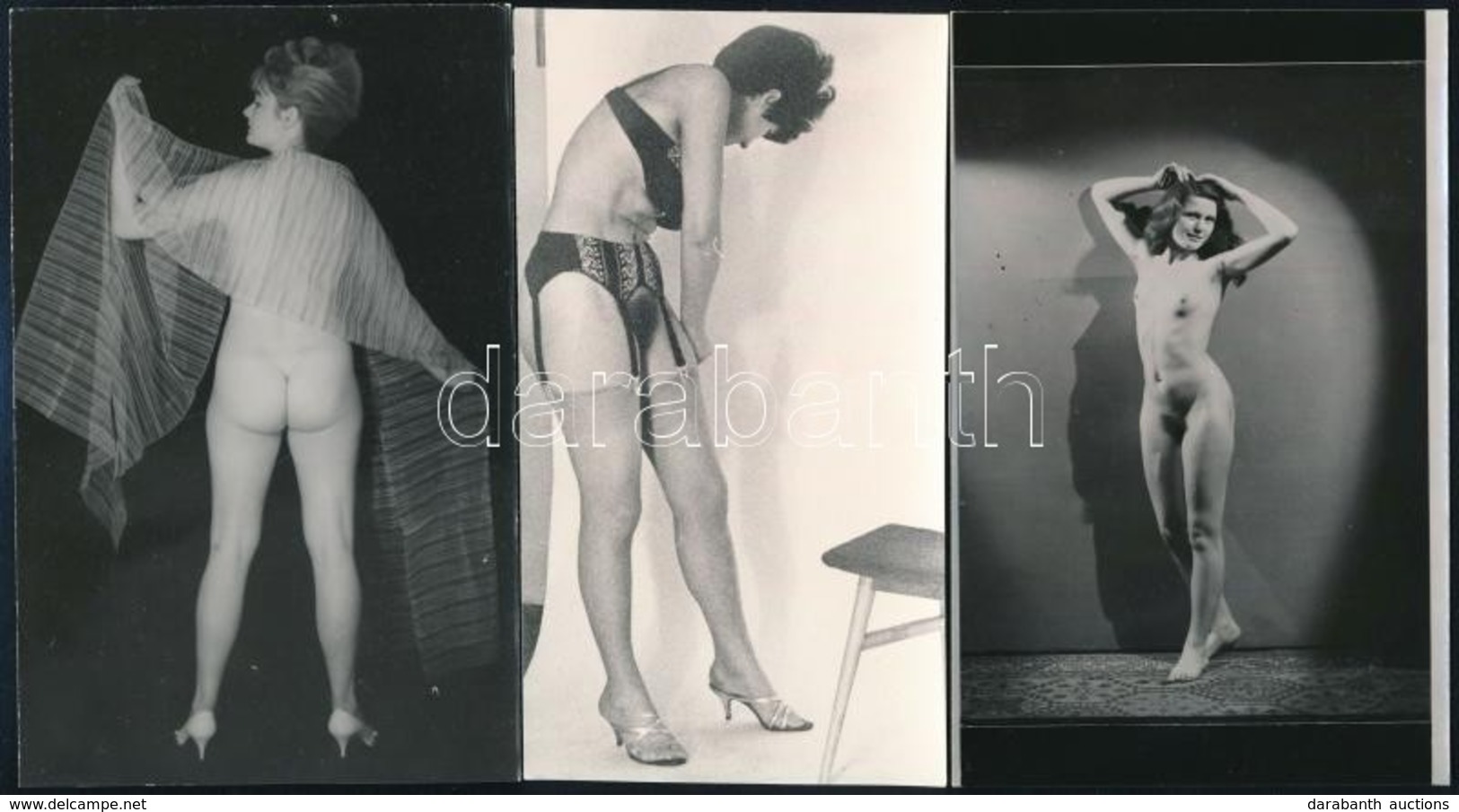 Cca 1975 Vizuális üzenetek, Szolidan Erotikus Felvételek, 5 Db Vintage Fénykép, + 3 Db Vintage Negatív (a Papírkép és A  - Sonstige & Ohne Zuordnung