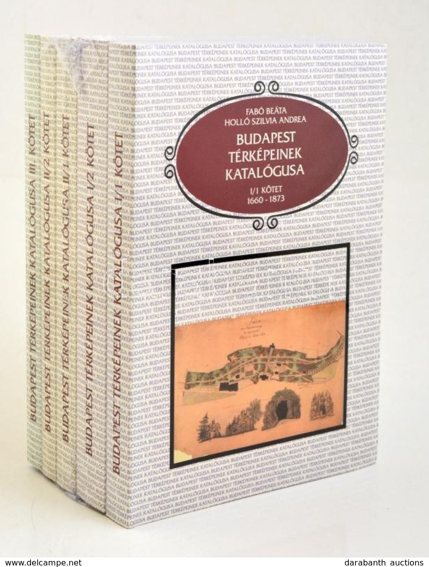 Fabó Beáta - Holló Szilvia Andrea: Budapest Térképeinek Katalógusa. 1-3. [1-5.] Köt. Bp., 2003, BFL. Papírkötésben, Bont - Other & Unclassified