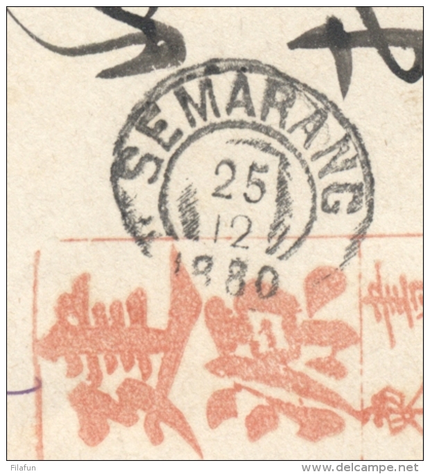 Nederlands Indië - 1880 - Kleinrond En Puntstempel Semarang Op Envelop G1 Naar KR Djokjakarta - Nederlands-Indië