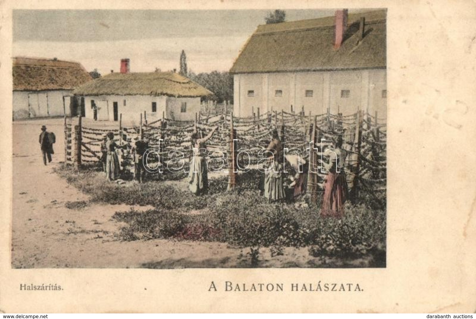 * T2/T3 Balaton Vidéke, Balaton Halászata, Halszárítás, Folklór. D. K. F., E. 930. (EK) - Ohne Zuordnung
