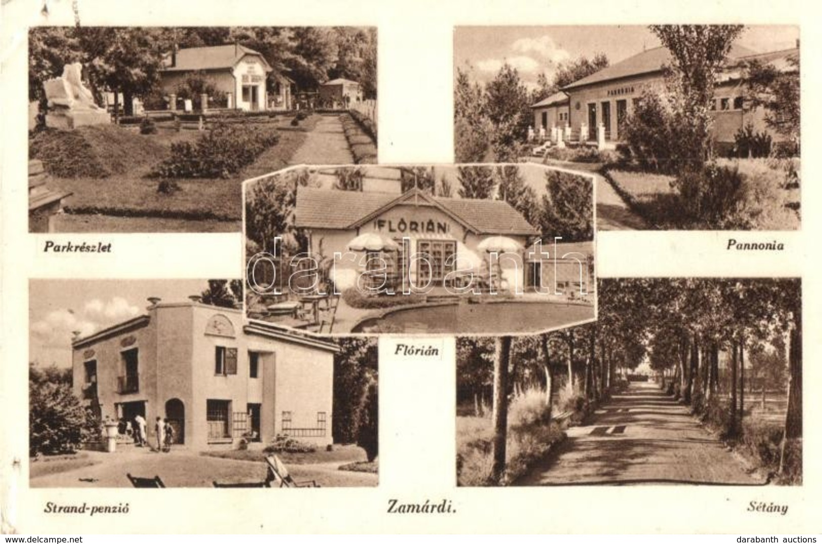 T4 Zamárdi, Flórián és Pannónia Villa, Strand Penzió, Sétány, Park (lyukak / Pinholes) - Ohne Zuordnung