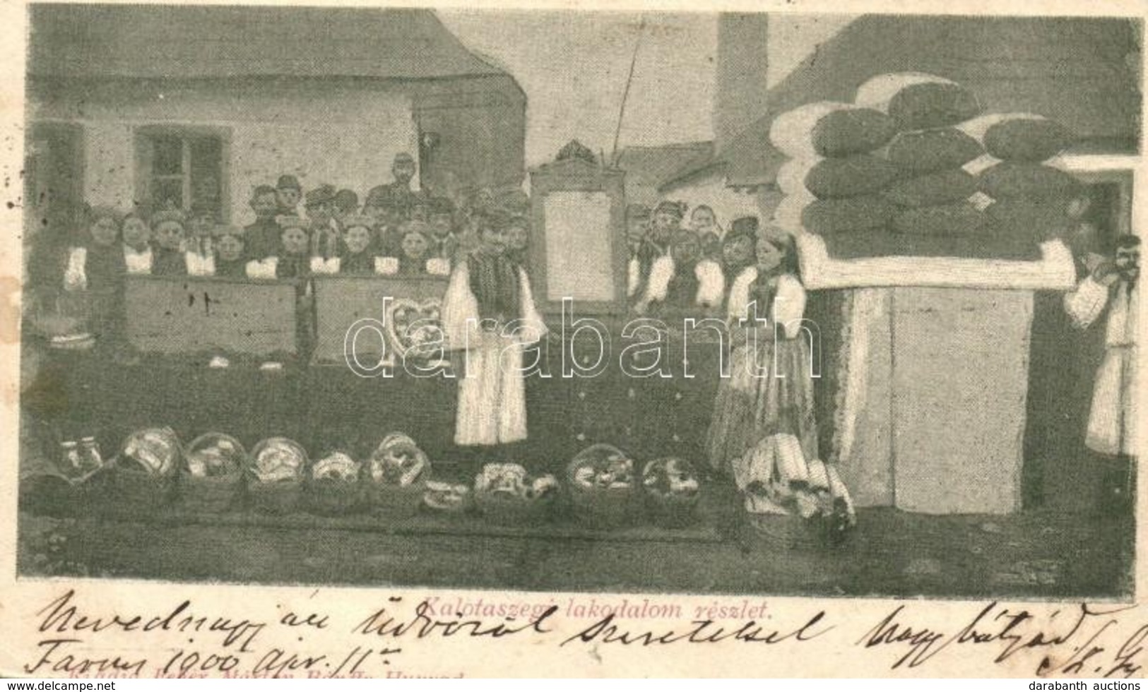 T2/T3 1900 Bánffyhunyad, Huedin; Kalotaszegi Lakodalom Részlete, Tömeg, Erdélyi Folklór, ünnepség. Kiadja Fehér Márton / - Ohne Zuordnung