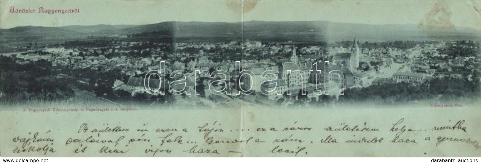 T2/T3 1899 Nagyenyed, Aiud; Panoramacard (hajtásnál Kicsit Szakadt / Bent Til Broken) - Ohne Zuordnung