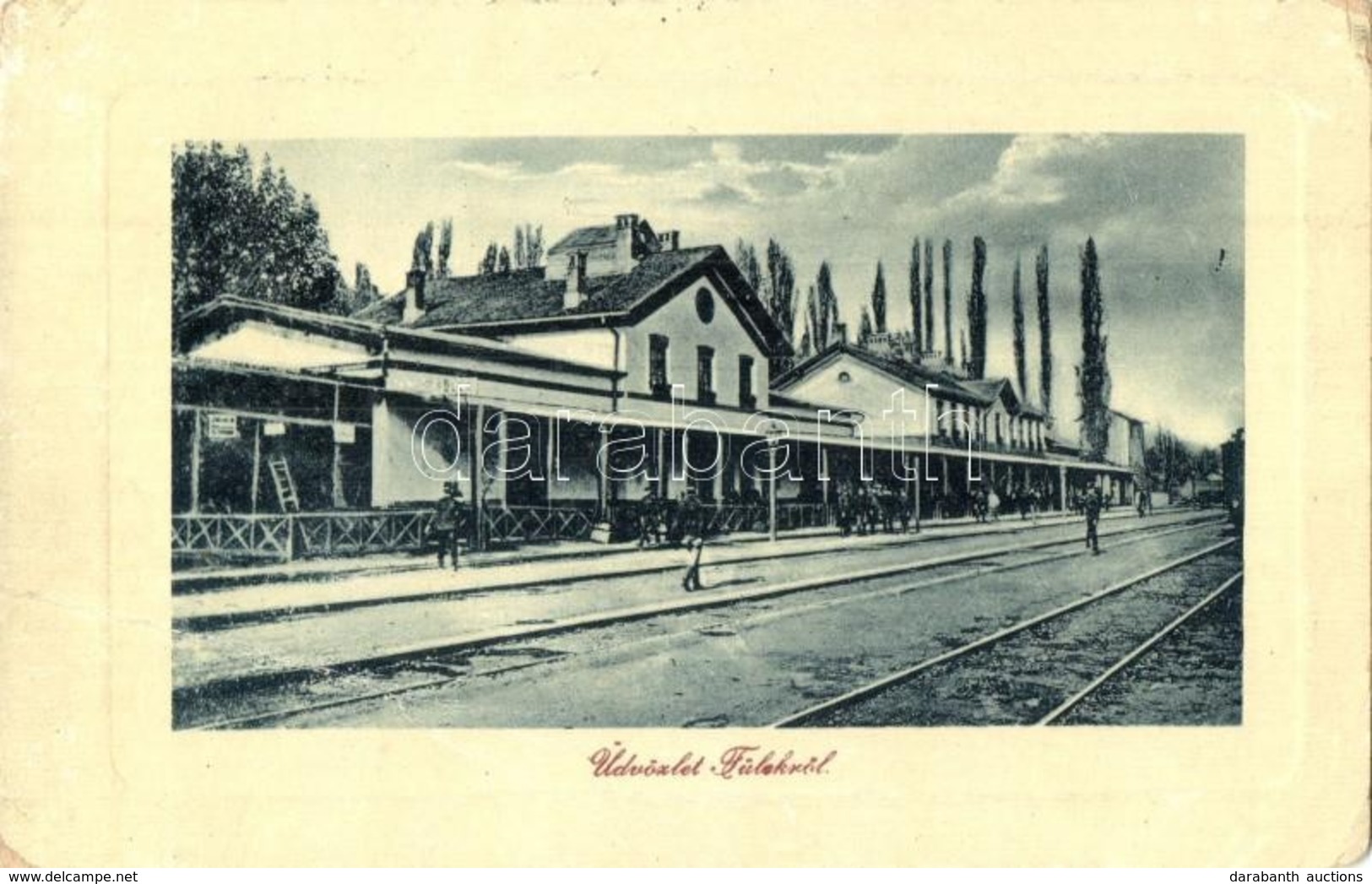 T3 Fülek, Filakovo; Vasútállomás, Létra, Vasutasok. W. L. Bp. 5959. / Railway Station, Ladder, Railwaymen (EB) - Ohne Zuordnung