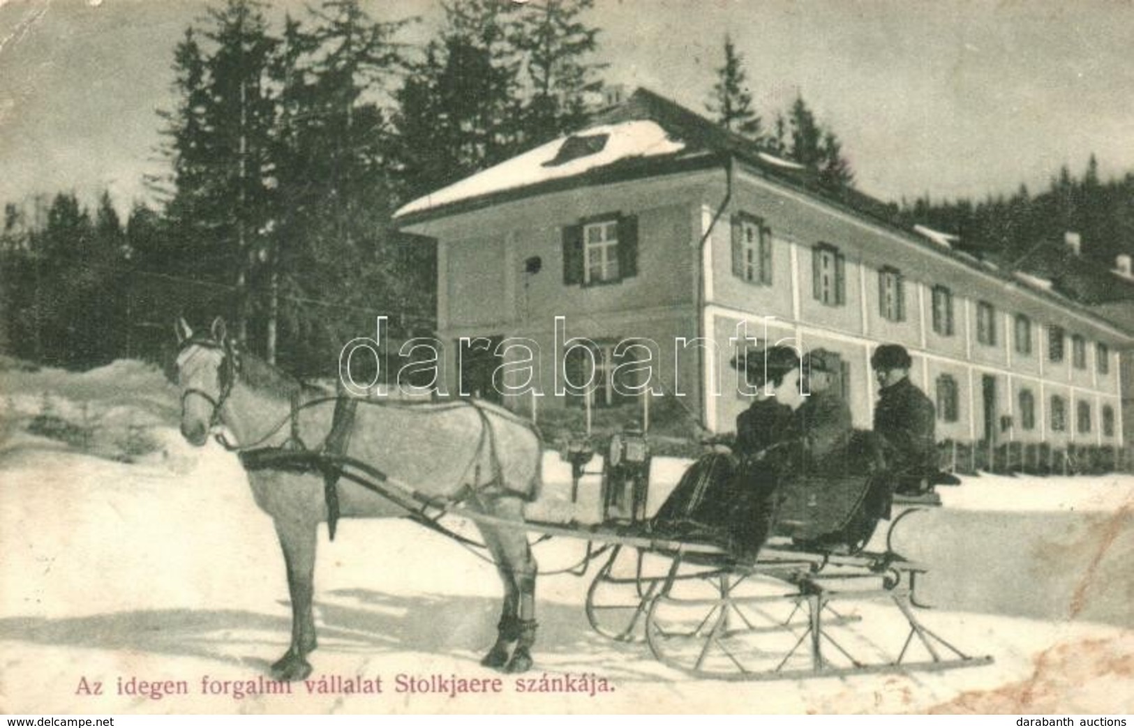 * T3 Tátra, A Idegenforgalmi Vállalat Stolkjaere Szánkája, Lovasszán Télen / Horse Sled Of The Tourism Company In Winter - Ohne Zuordnung