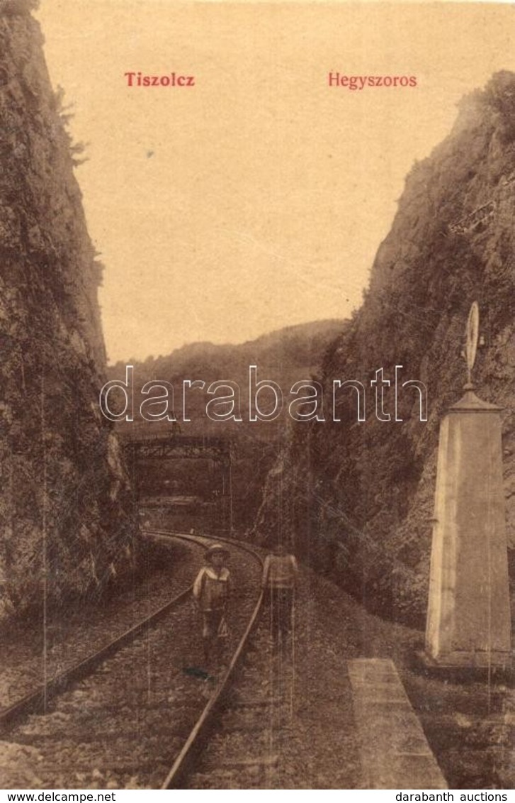 T3 Tiszolc, Tisovec; Hegyszoros, Gyerekek A Síneken. W. L. 704. / Gorge, Children On The Railway Tracks (r) - Non Classificati