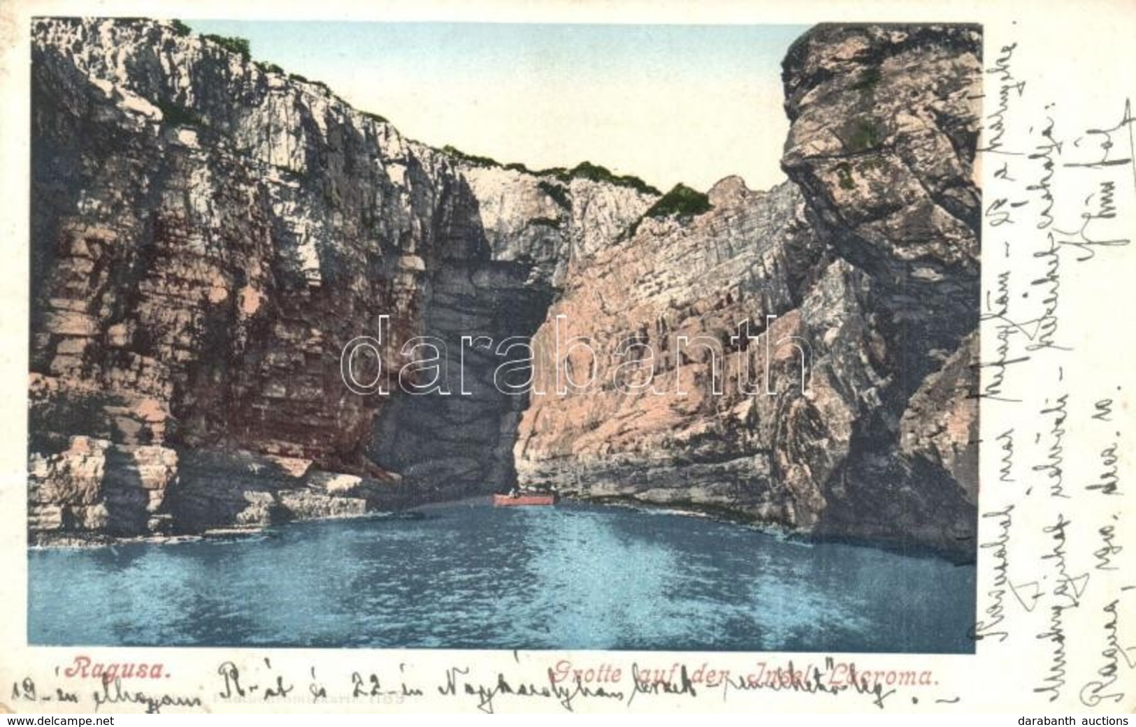 T2/T3 Dubrovnik, Ragusa; Grotte Auf Der Insel Lacroma / Lokrum Island Cave  (EK) - Ohne Zuordnung