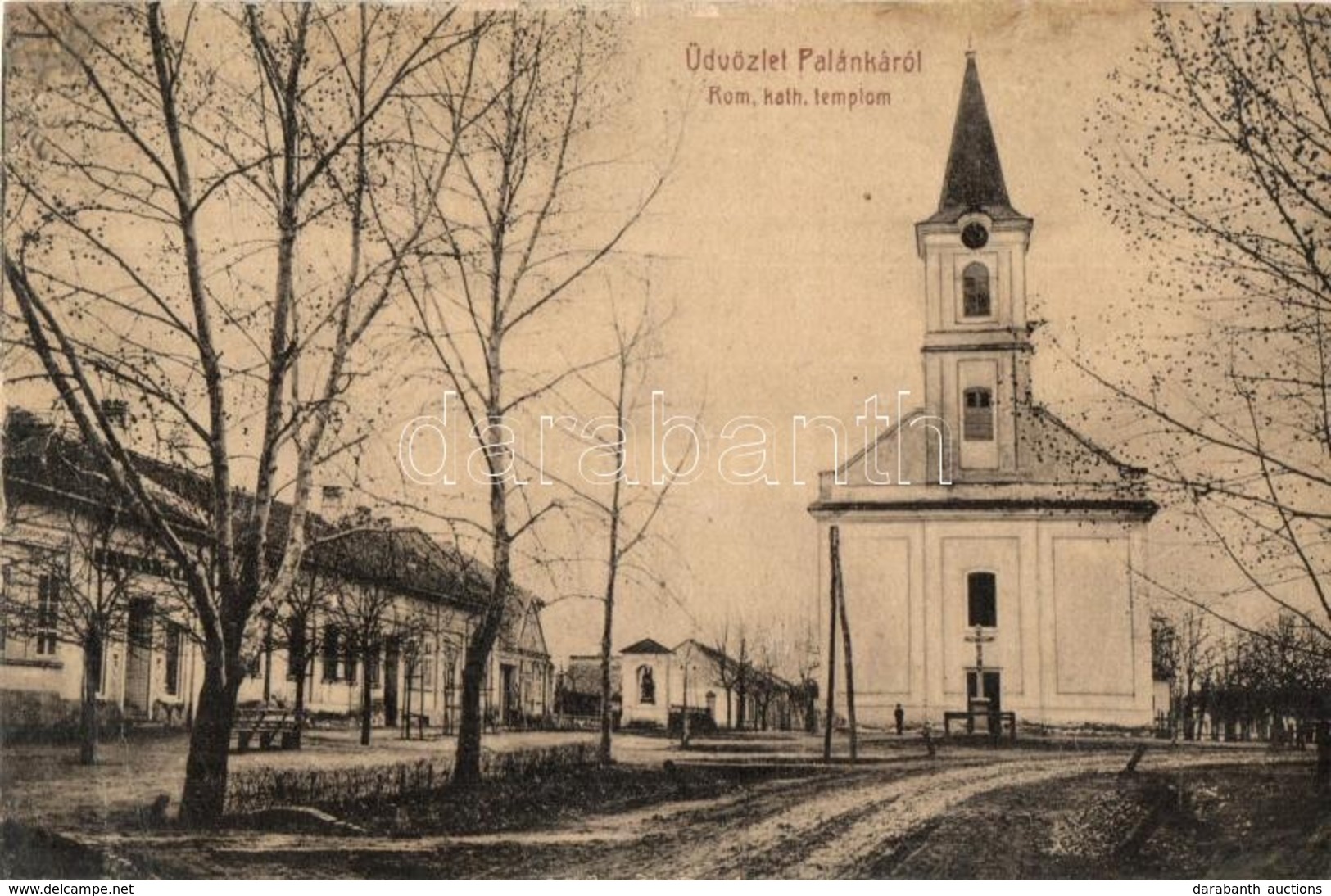 * T3 Palánka, Bácska-Palánka, Backa Palanka; Római Katolikus Templom, Gyógyszertár. W. L. 670. / Catholic Church, Pharma - Ohne Zuordnung