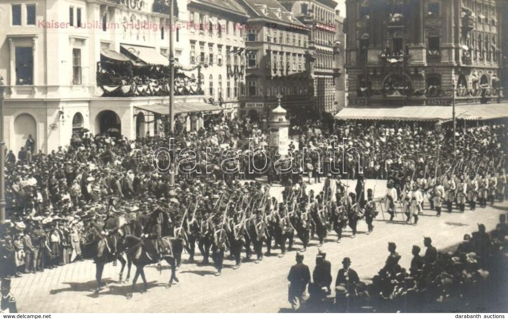 ** 1908 Vienna, Wien - 3 Pre-1945 Town-view Postcards: Kaiser-Jubiläum-Huldigungs-Festzug / Franz Joseph Anniversary Fes - Ohne Zuordnung