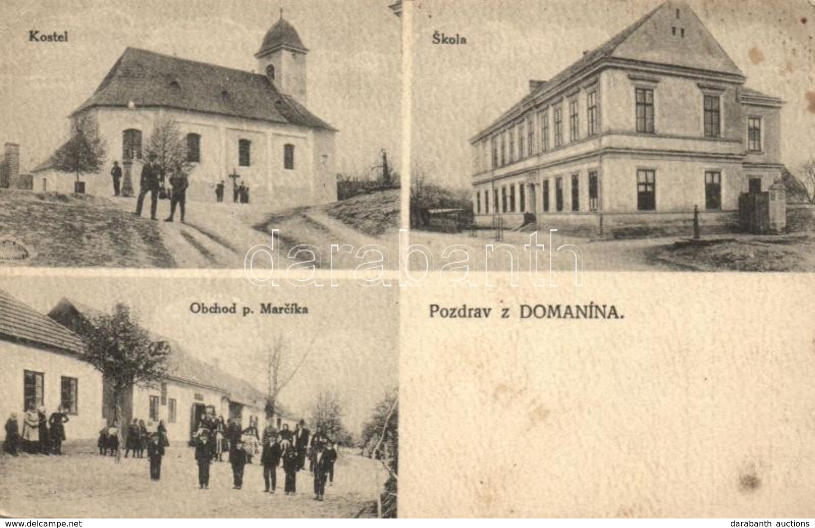 T2/T3 Domanín, Kostel, Skola, Obchod P. Marcíka / Church, School, Shop (EK) - Ohne Zuordnung