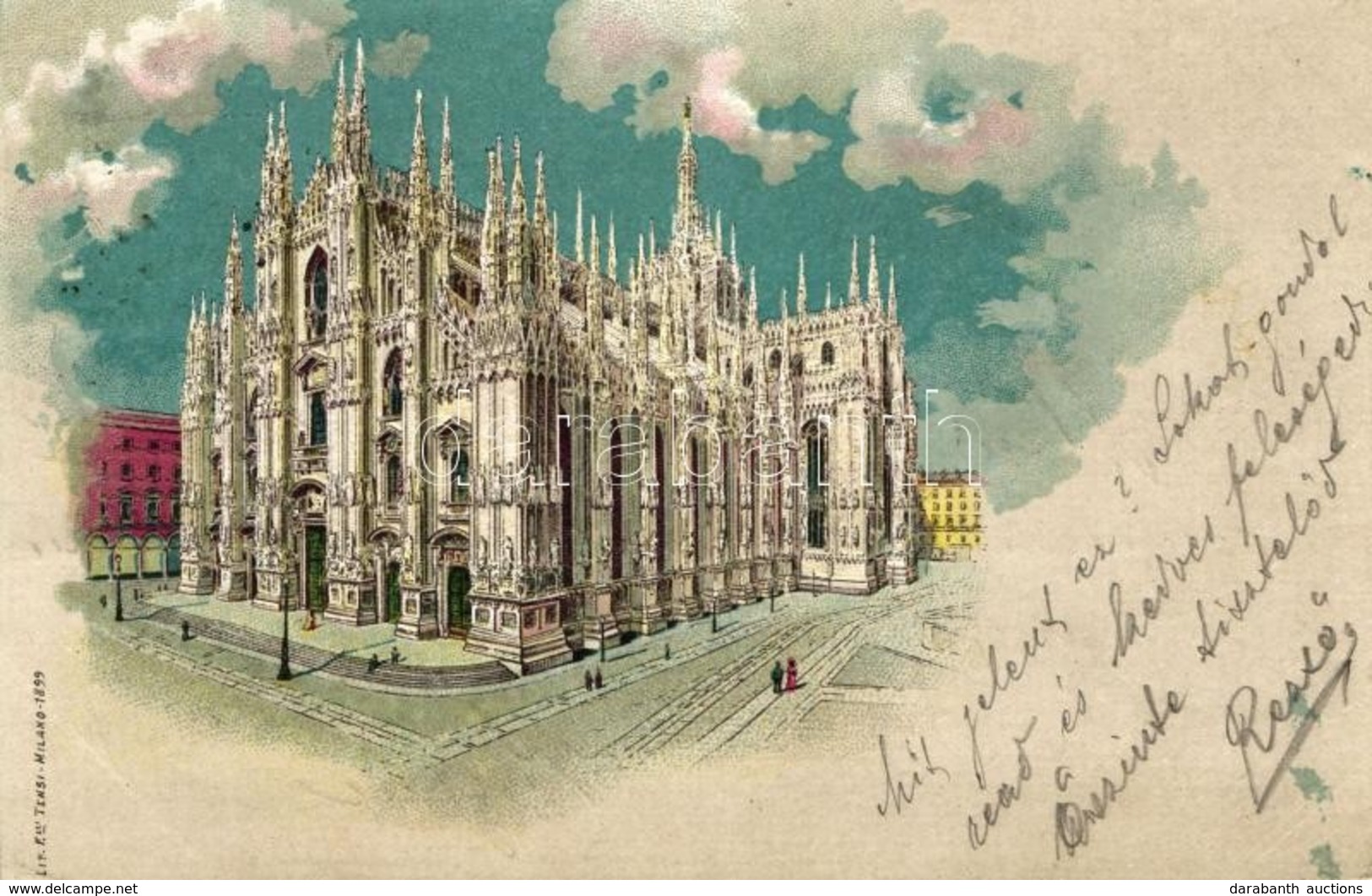 T2 Milano, Il Duomo / Cathedral, Litho - Ohne Zuordnung