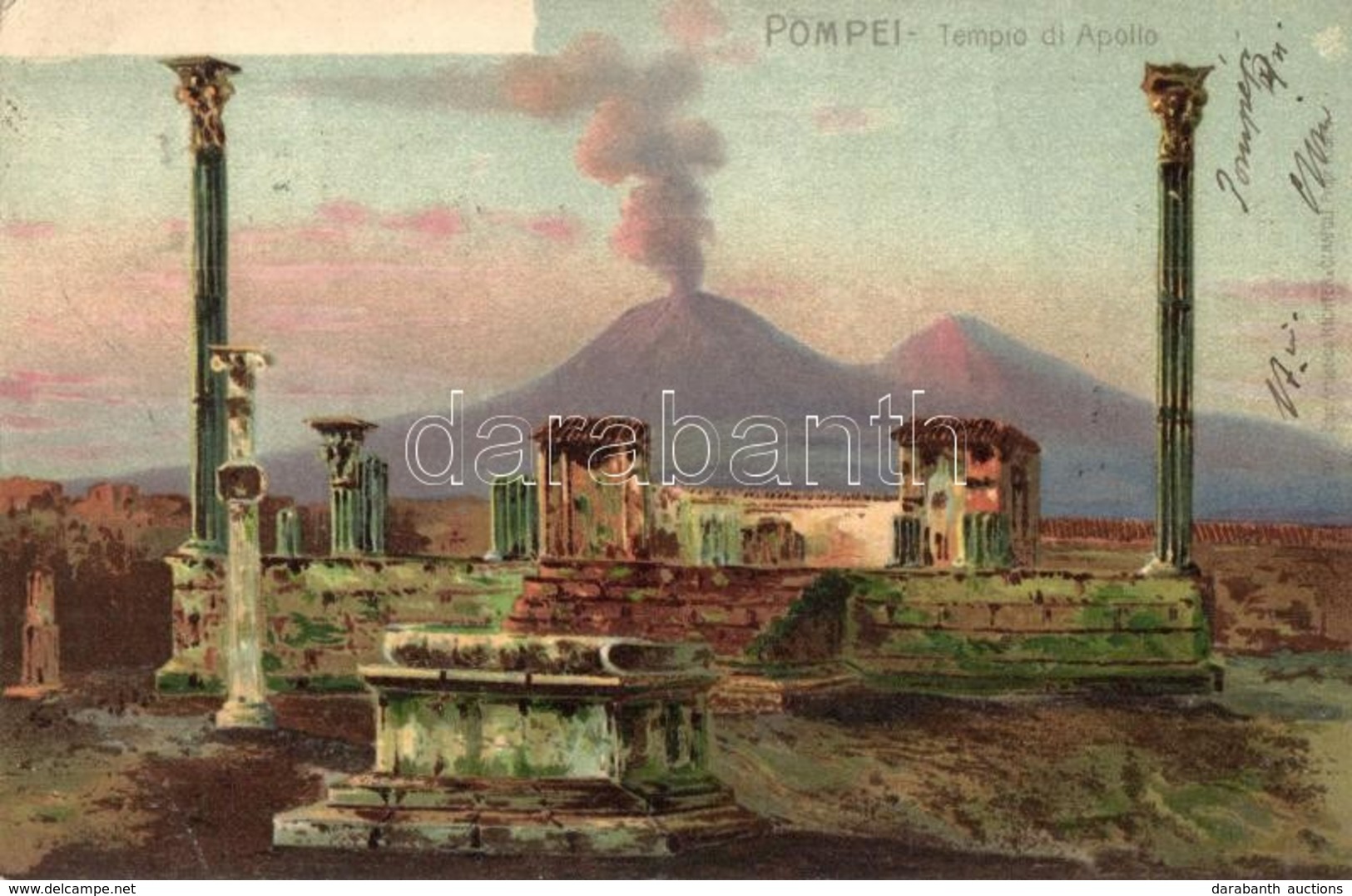 * T2/T3 Pompei, Tempio Di Apollo. Richter & Co. Litho (Rb) - Ohne Zuordnung