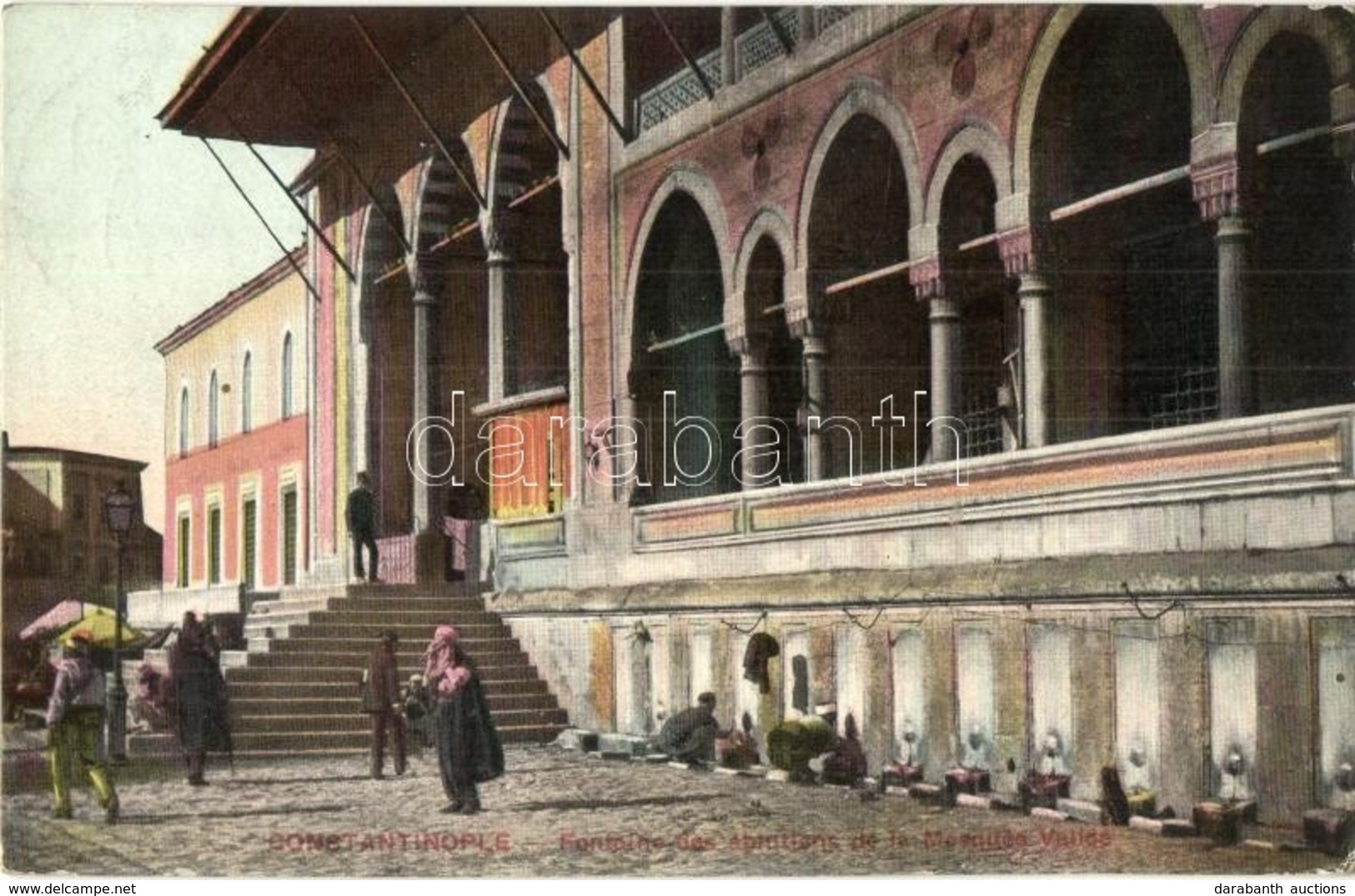 T2/T3 Constantinople, Istanbul; Fontaine Des Ablutions De Mosques Validé / Yeni Cami (New Mosque), Shadirvan + K.u.K. Au - Ohne Zuordnung