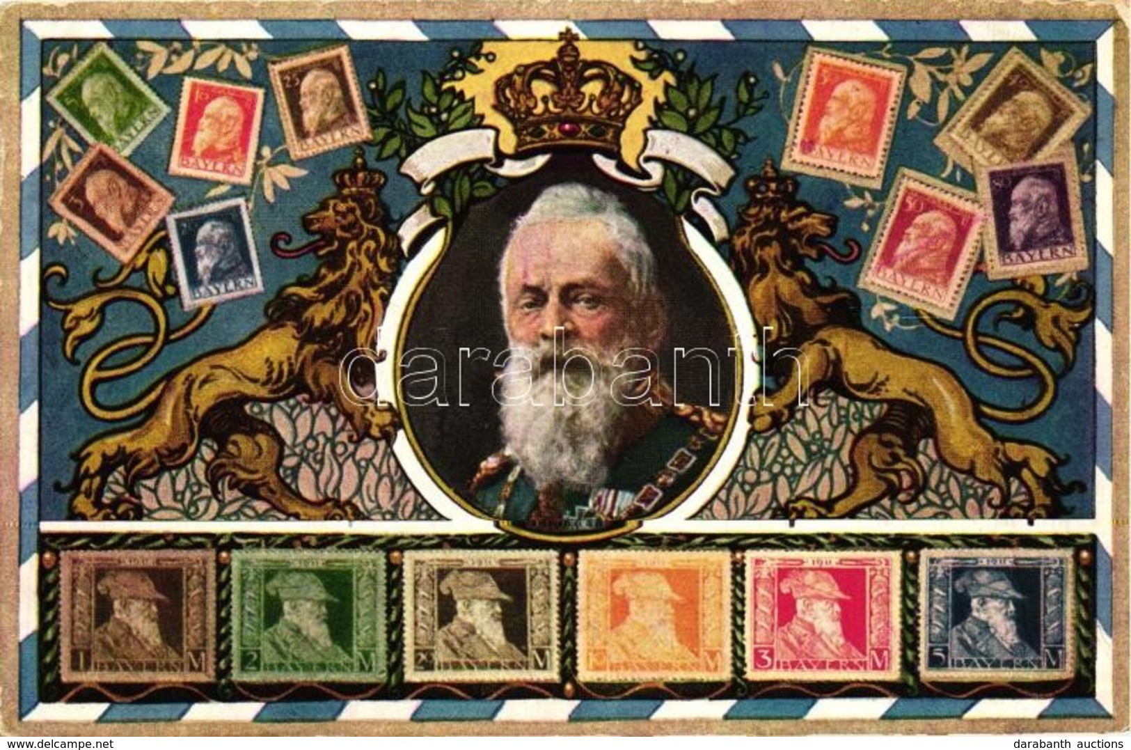 * T2 Briefmarken Bayerns, Verlag Ottmar Zieher No. 150 / Ludwig III Of Bavaria, Set Of Bavarian Stamps - Ohne Zuordnung