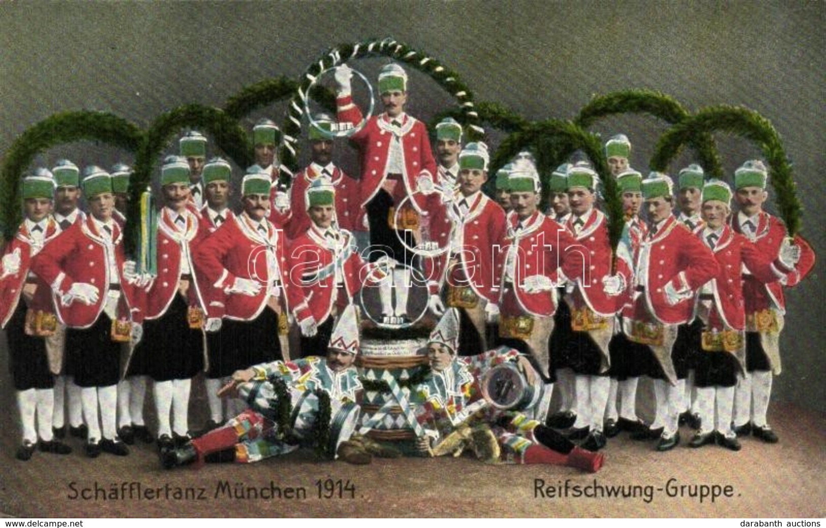 ** T2/T3 Schäfflertanz München 1914, Reifschwung-Gruppe / Barrel Makers Dance Group (EK) - Ohne Zuordnung