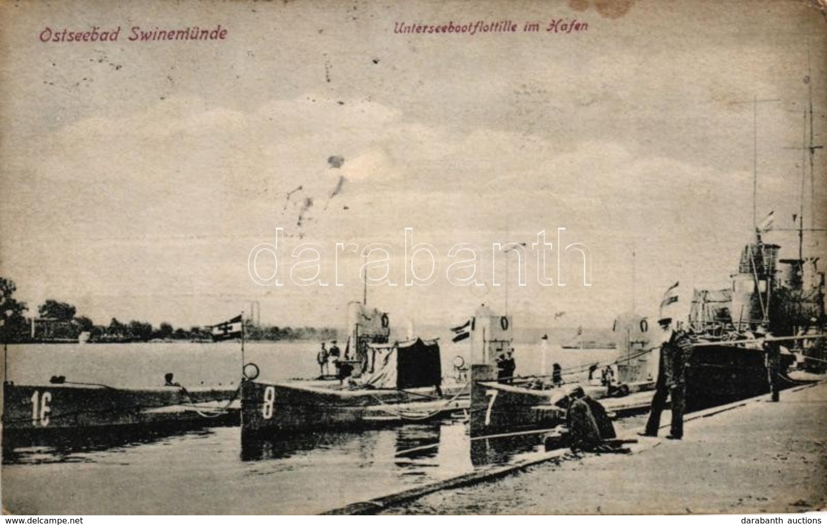 * T2/T3 Ostseebad Swinemünde / Swinoujscie;  Unterseebootflottille Im Hafen / German Torpedo Boats 8, 16 And 7 - Ohne Zuordnung