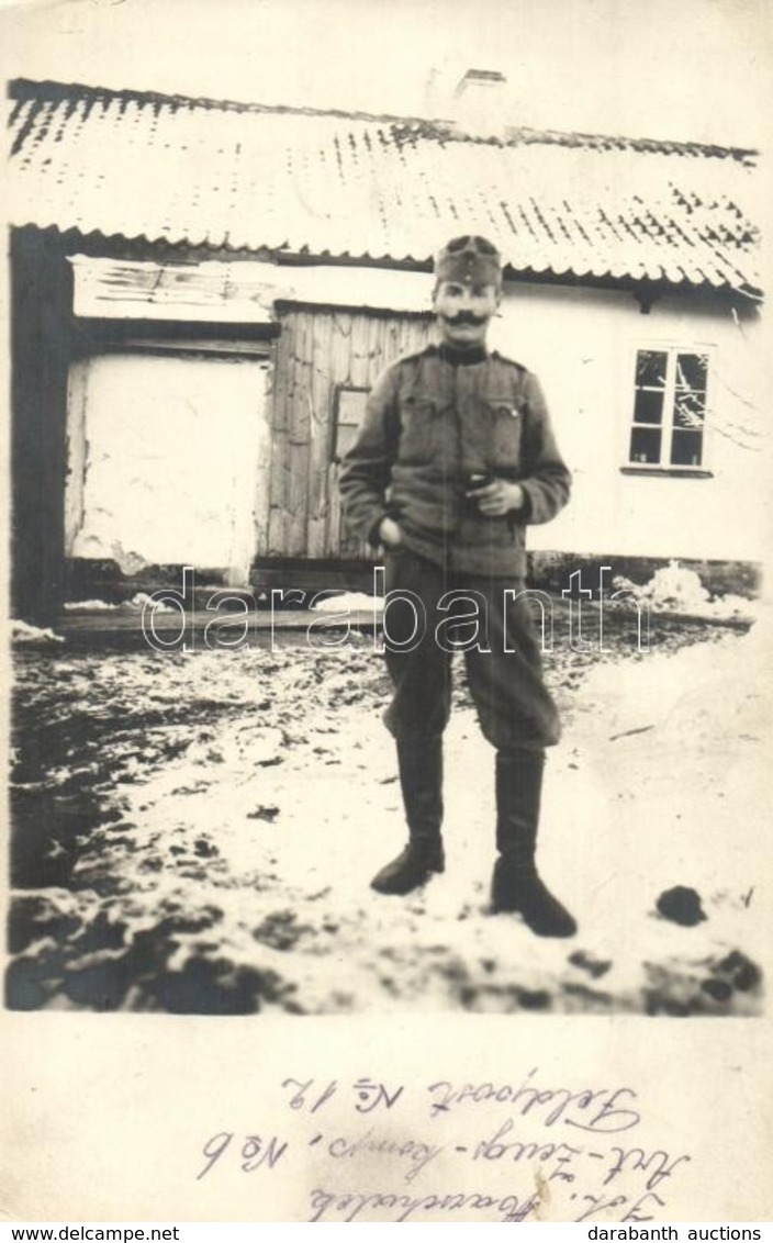 T2/T3 1915 Osztrák-magyar Katona A Keleti Fronton Télen / WWI Austro-Hungarian K.u.K. Soldier At The Eastern Front In Wi - Ohne Zuordnung