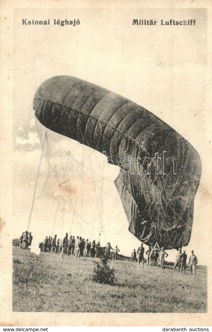 T3 Osztrák-magyar Katonai Léghajó, Megfigyel? Léggömb / WWI Austro-Hungarian K.u.K. Military Observation Balloon (felüle - Ohne Zuordnung