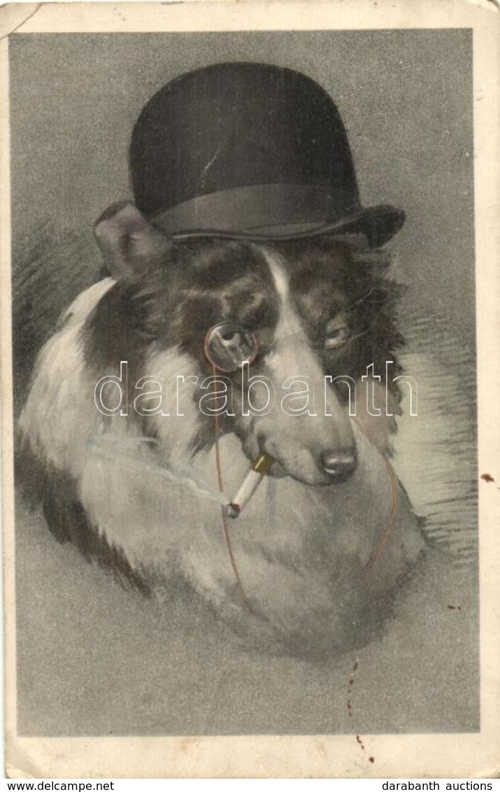 T2/T3 Dog Gentleman Smoking A Cigarette; H. Christ Vienne Nr. 191 (EK) - Ohne Zuordnung