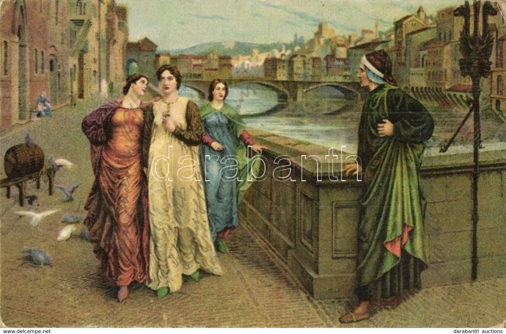 T2/T3 Dante Und Beatrice. Litho S: H. Holiday (EK) - Ohne Zuordnung