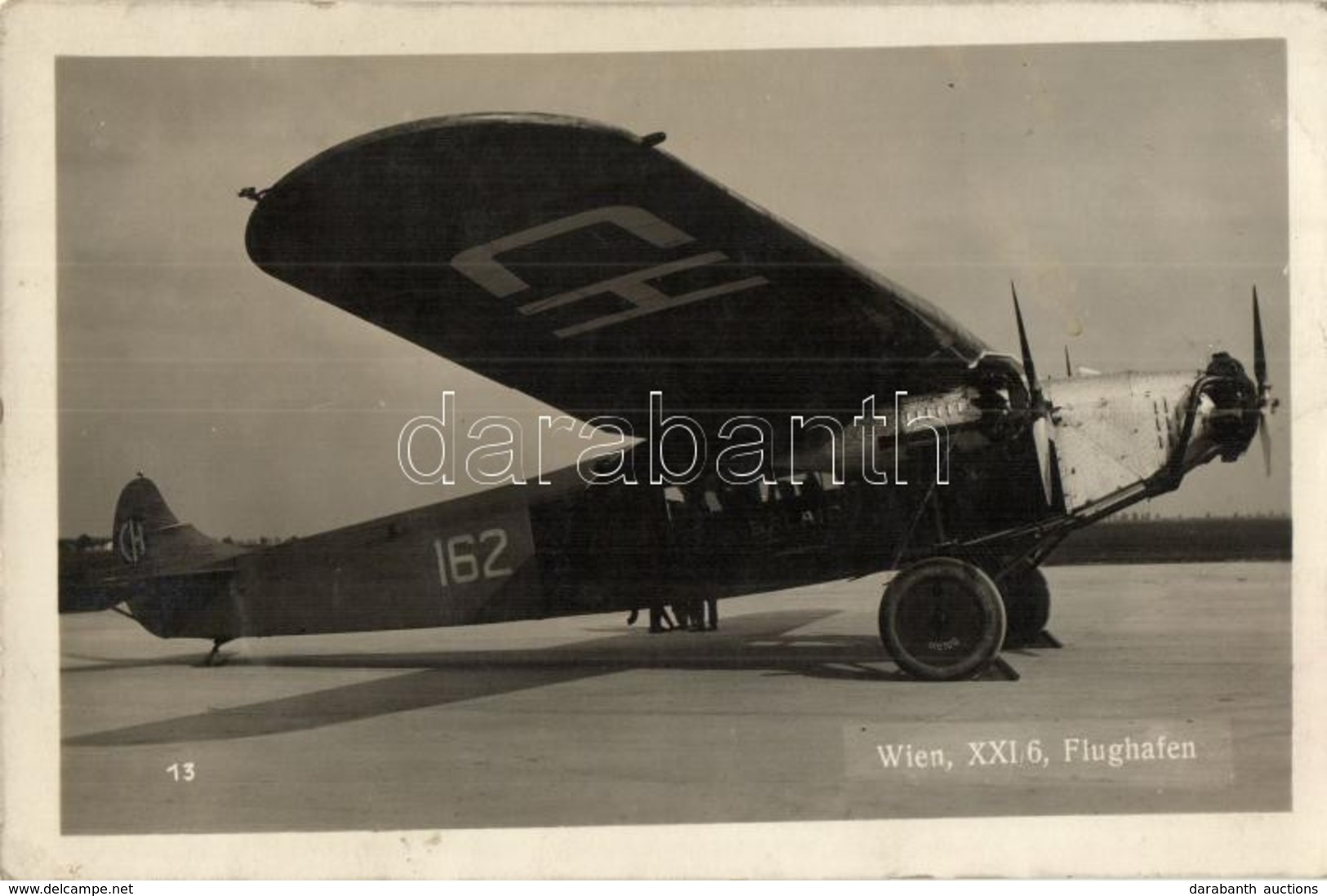 * T2 1925 Vienna, Wien XXI. 6. Flughafen, Fokker F-VII-b CH-162 Aircraft Of The Swiss Airline Balair. Photo - Non Classés