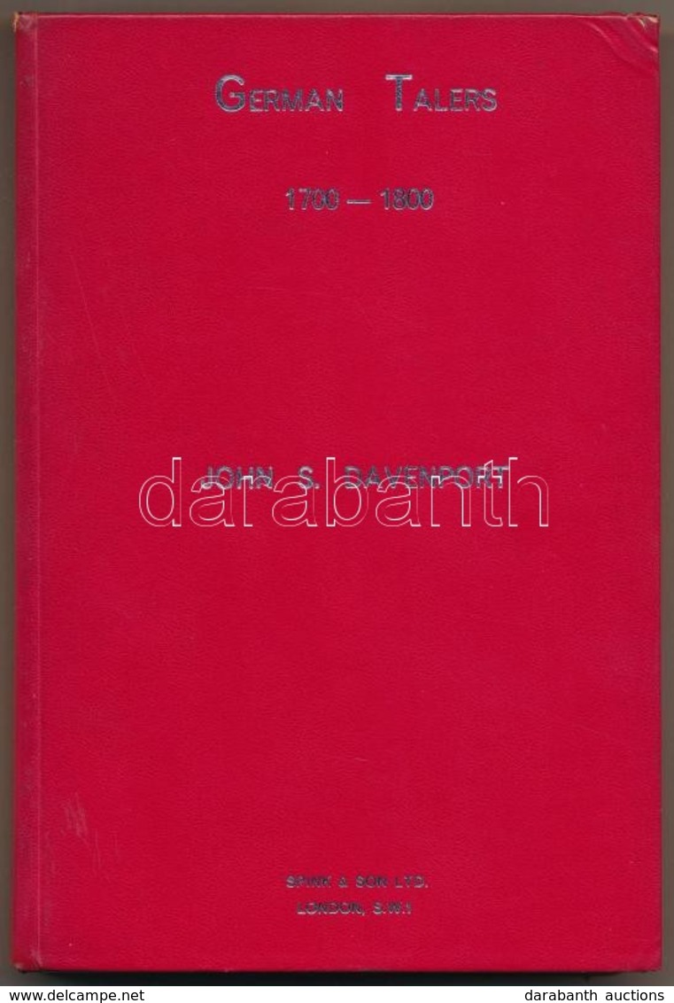 John S. Davenport:  German Talers 1700-1800. London, Spink & Son Ltd. 1965. Használt, Jó állapotú Könyv, Sérülésekkel A  - Ohne Zuordnung