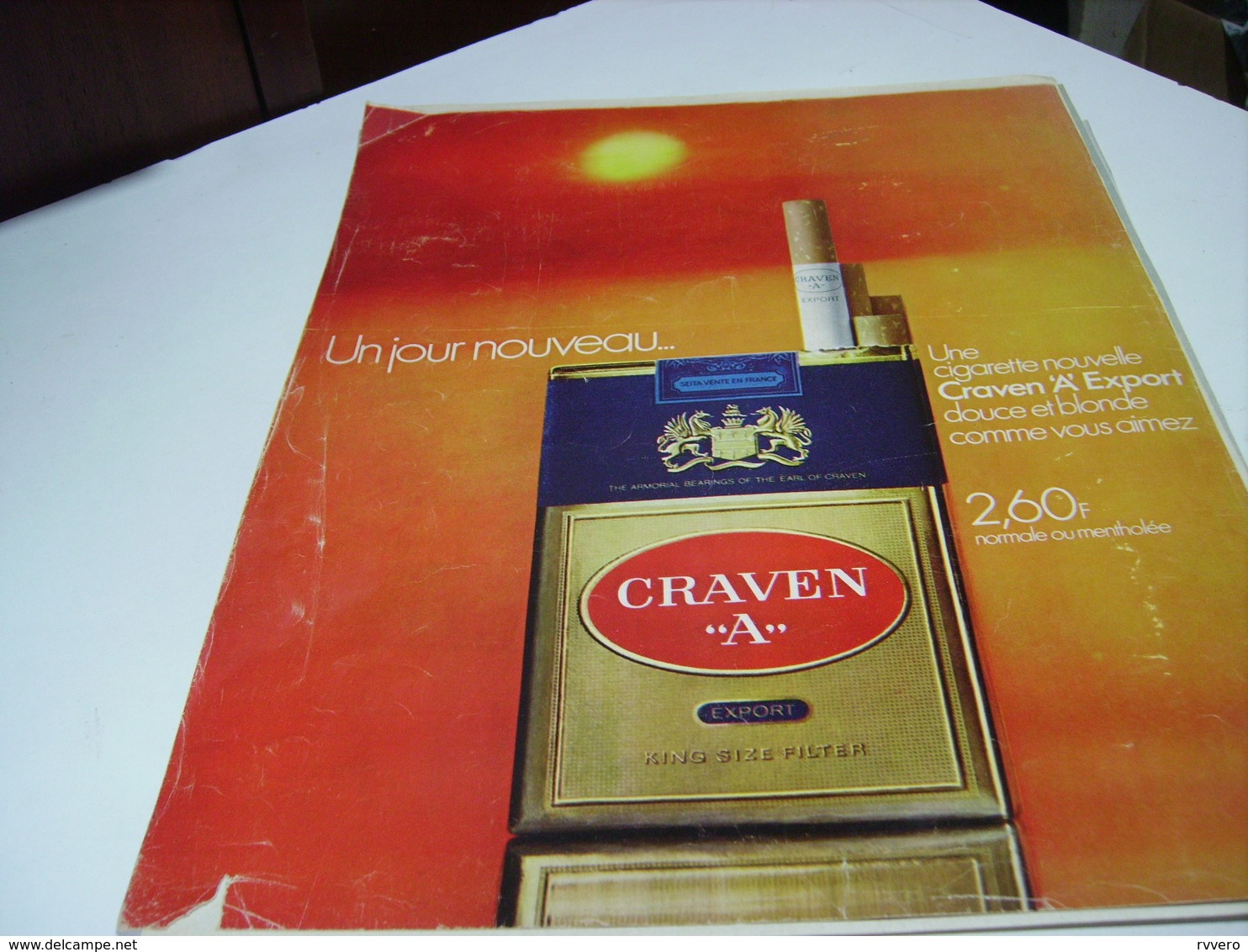 ANCIENNE PUBLICITE CIGARETTE CRAVEN A 1971 - Autres & Non Classés