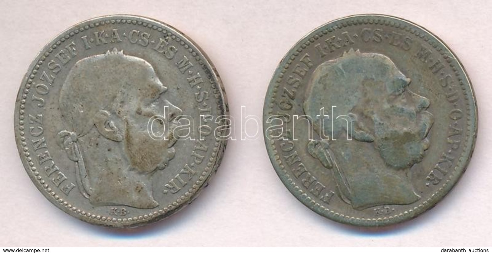 1892-1893. 1K Ag 'Ferenc József' (2x) T:3 Patina
Adamo K5 - Ohne Zuordnung