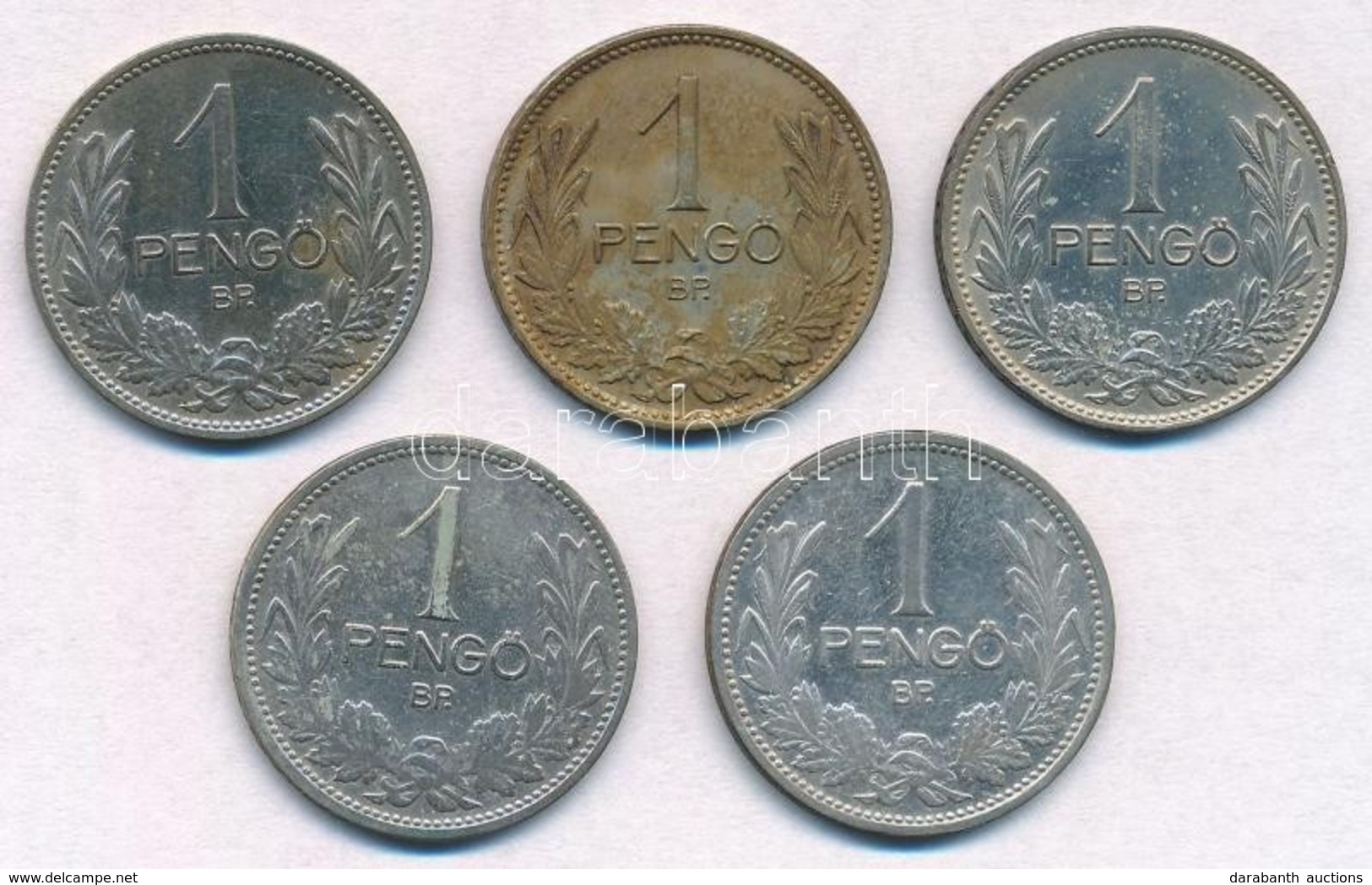 1926-1939. 1P Ag (5xklf) Teljes Sor! T:2,2- Patina, Ph. 
Adamo P6 - Ohne Zuordnung