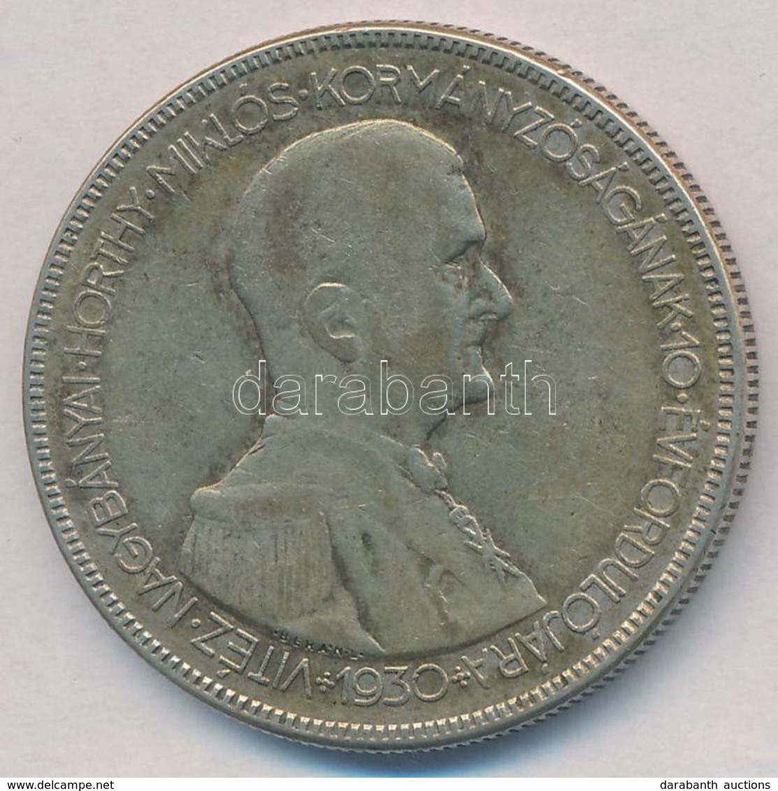 1930. 5P Ag 'Horthy Jobbra' T:3 Patina
Adamo P8 - Ohne Zuordnung