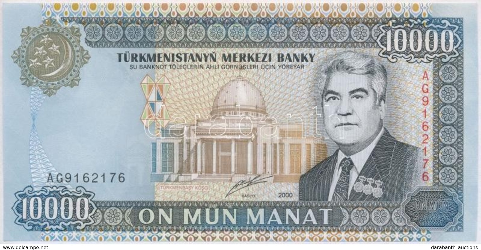 Türkmenisztán 2000. 10.000M T:I Nyomdai Papírránc
Turkmenistan 2000. 10.000 Manat C:F Printing Crease - Ohne Zuordnung