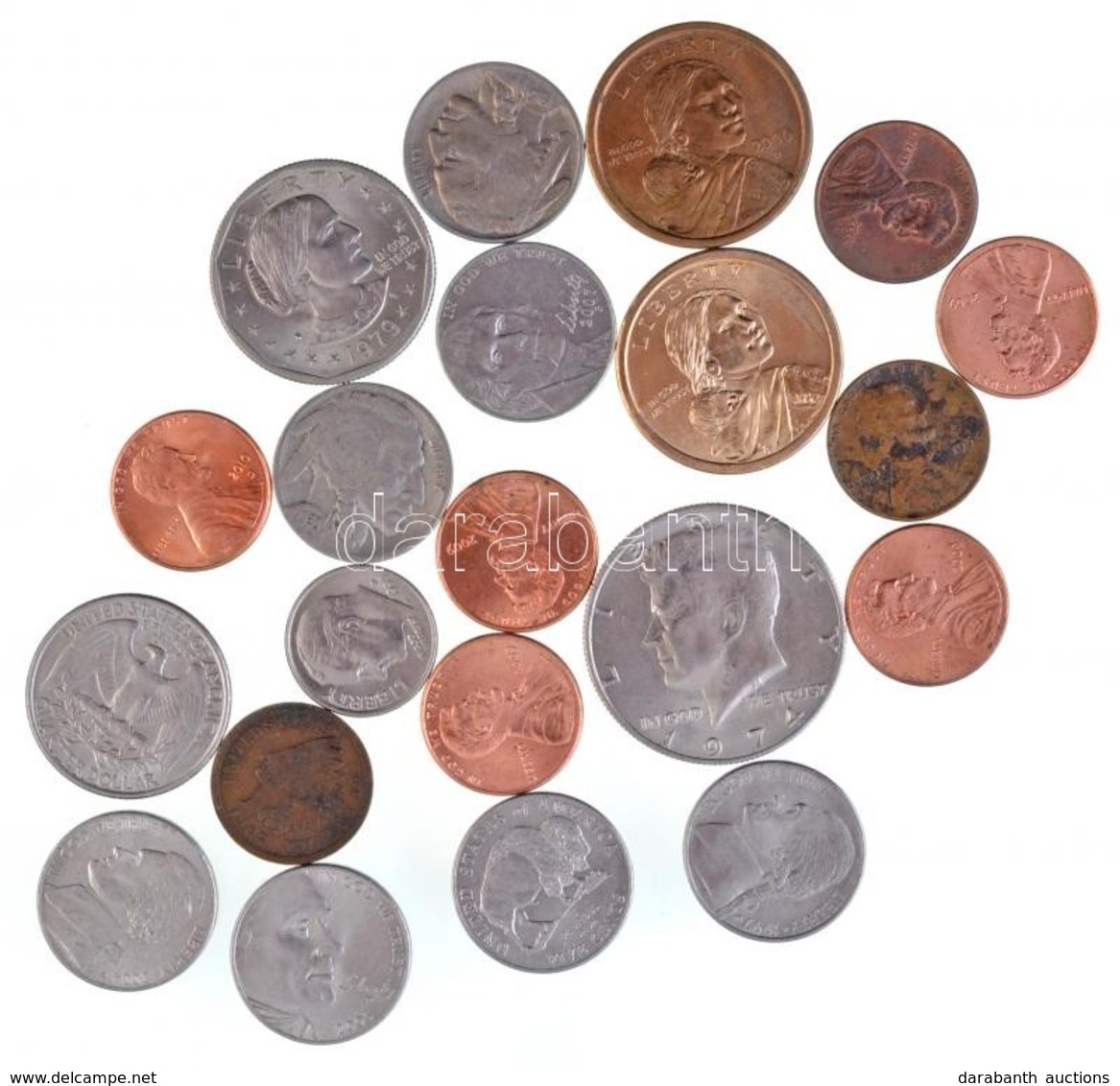 Amerikai Egyesült Államok 1907-2010. 21db Klf Fémpénz T:1-,2,2-
USA 1907-2010. 21pcs Of Diff Metal Coins C:AU,XF,VF - Ohne Zuordnung