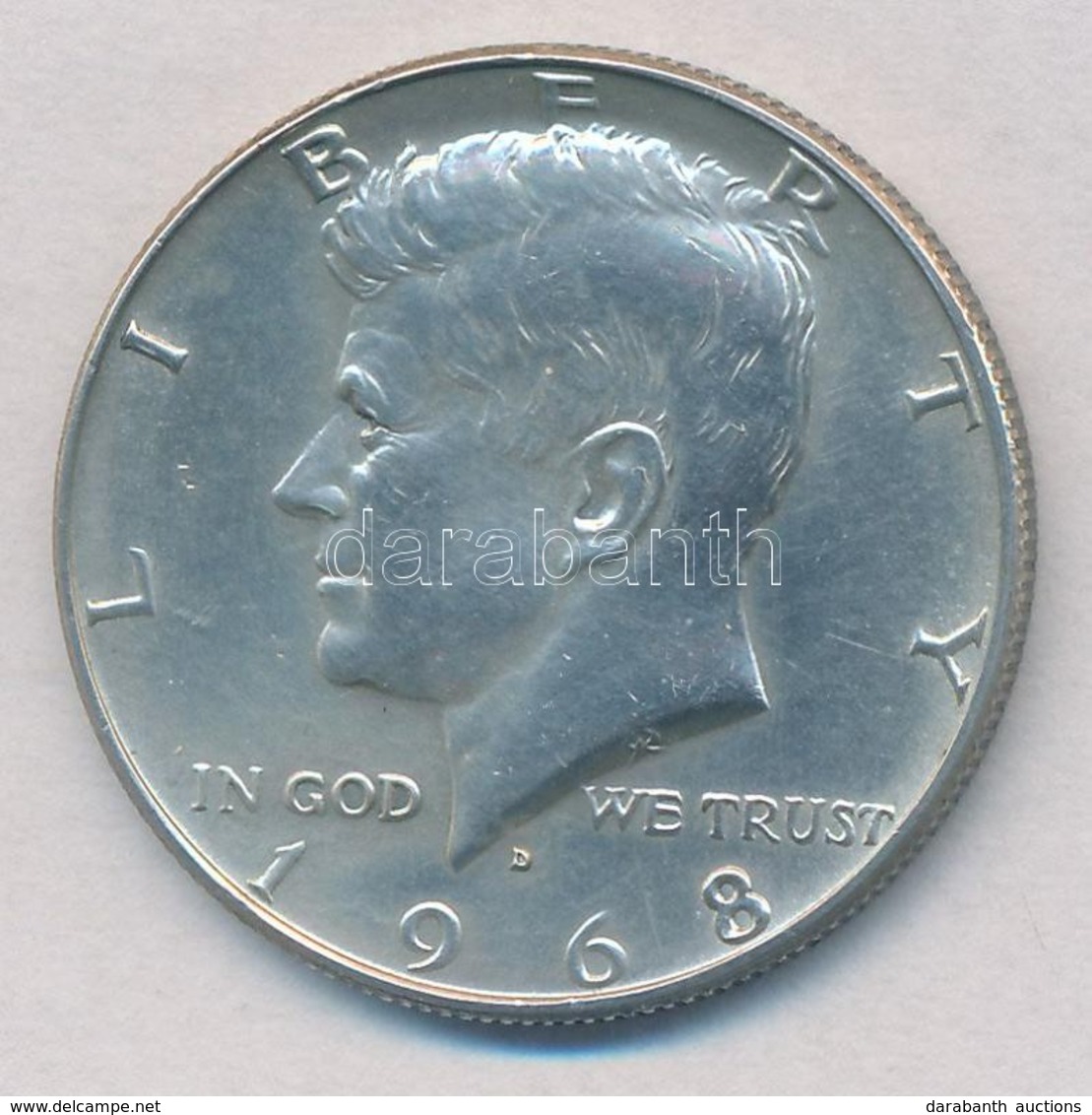 Amerikai Egyesült Államok 1968. 1/2$ Ag 'Kennedy' T:1-
USA 1968. 1/2 Dollar Ag 'Kennedy' C:AU - Ohne Zuordnung