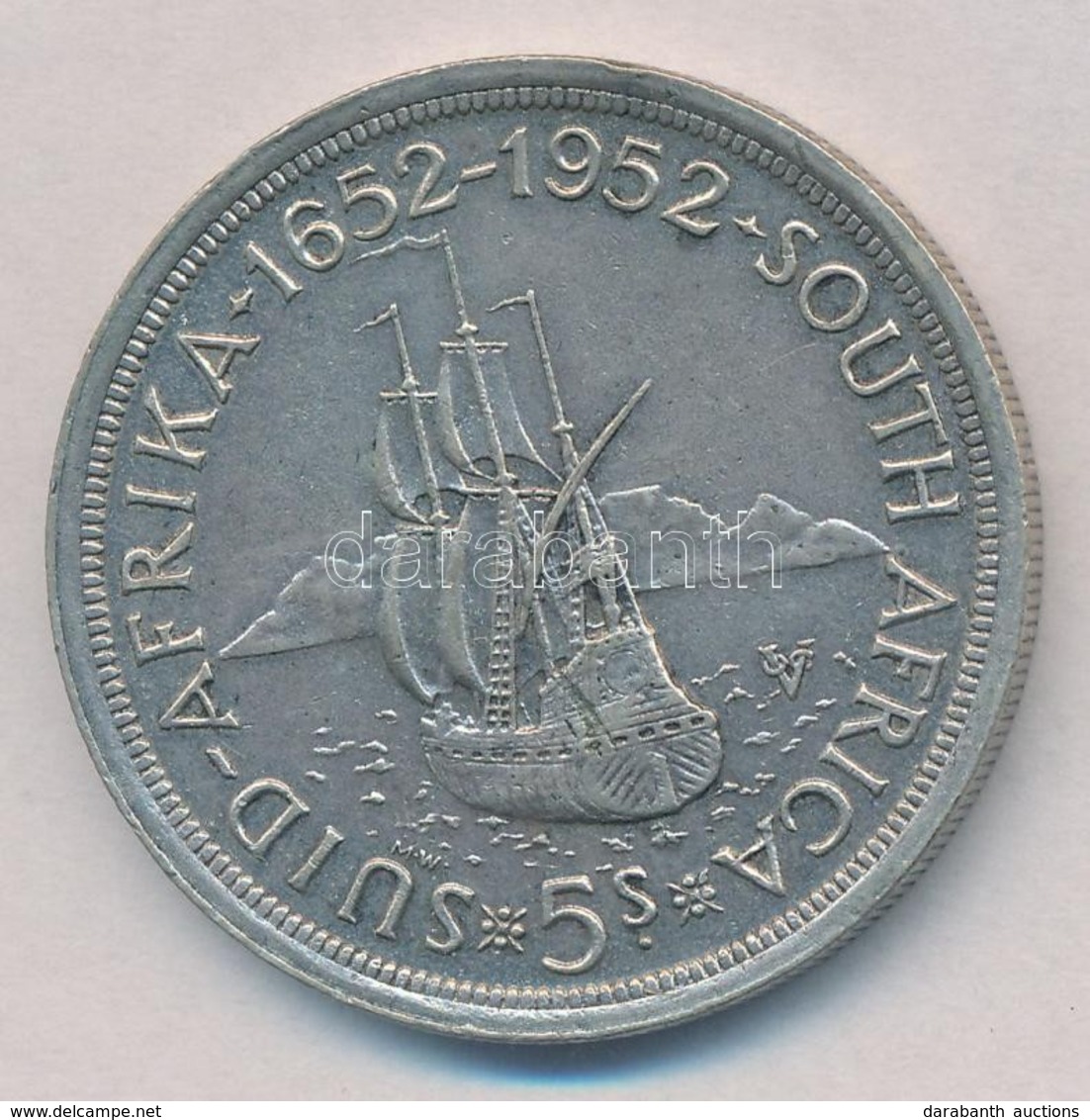 Dél-Afrika 1952. 5Sh Ag 'Capetown' T:2
South Africa 1952. 5 Shilling Ag '300th Anniversary - Founding Of Capetown' C:XF - Ohne Zuordnung