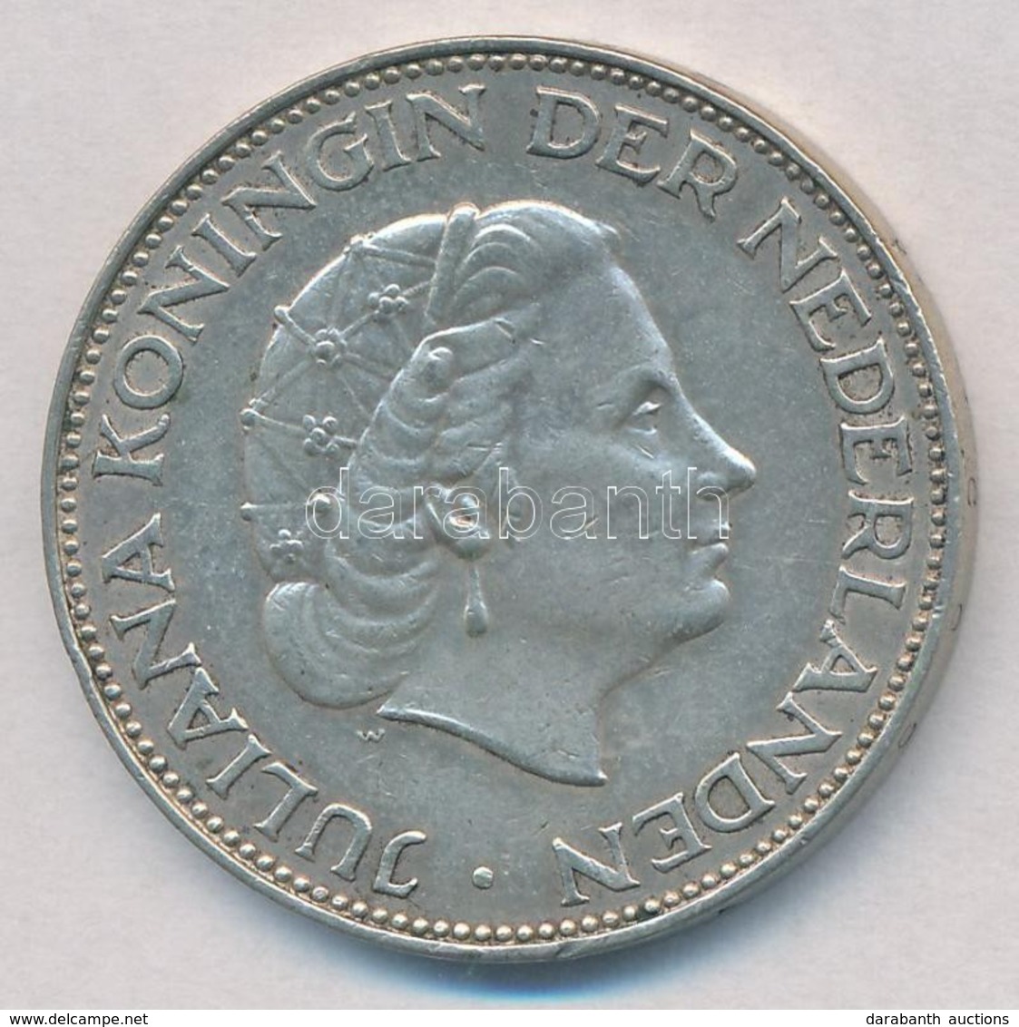 Hollandia 1961. 2 1/2G Ag 'Julianna' T:2 Ph.
Netherlands 1961. 2 1/2 Gulden Ag 'Juliana' C:XF Edge Error - Ohne Zuordnung