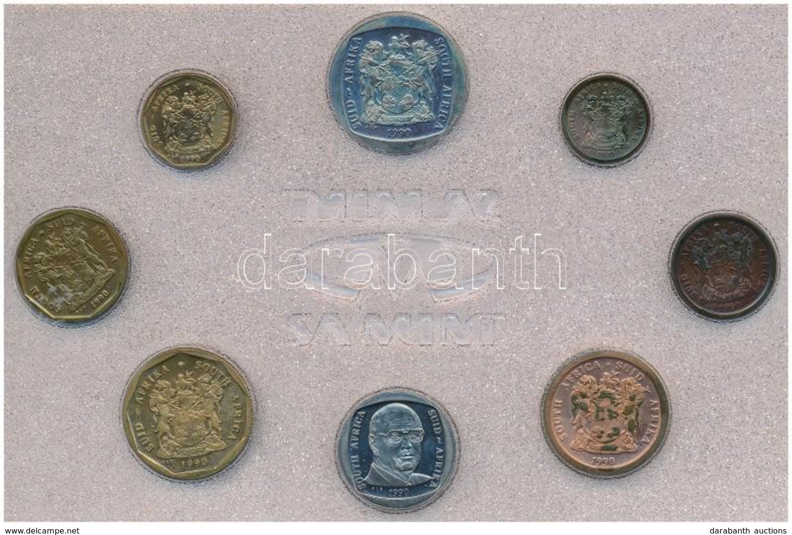 Dél-Afrika 1990. 1c-2R (8xklf) Forgalmi Sor Zárt Fóliacsomagolásban T:1 Patina
South Africa 1990. 1 Cent - 2 Rand (8xdif - Ohne Zuordnung